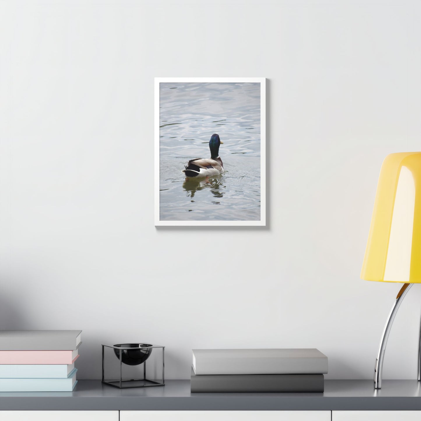 Mallard Duck Framed Poster – Serene Waterfowl Photography Wall Art