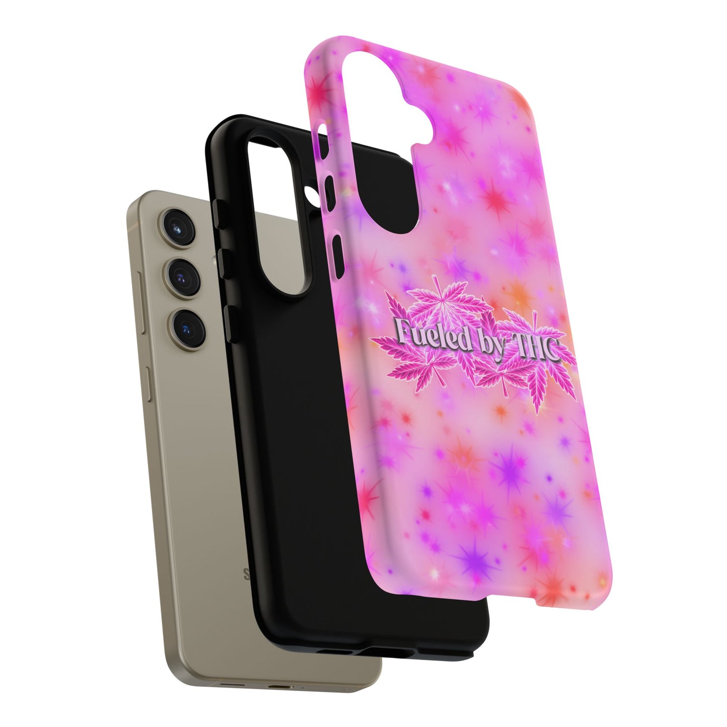 Tough Case — "Fueled by THC" Pink Tie-Dye Phone Cover