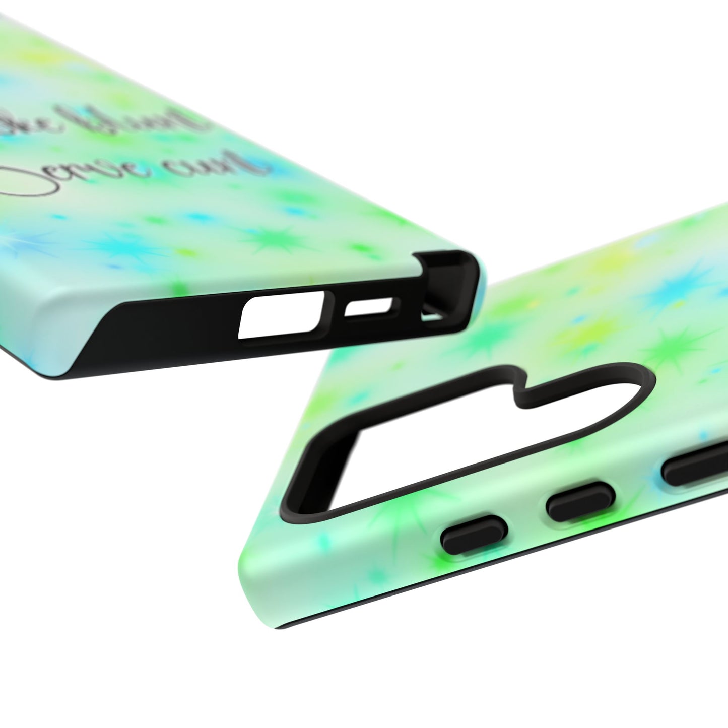 Phone Case — "Smoke blunt Serve cunt" Green Starburst Protective Case