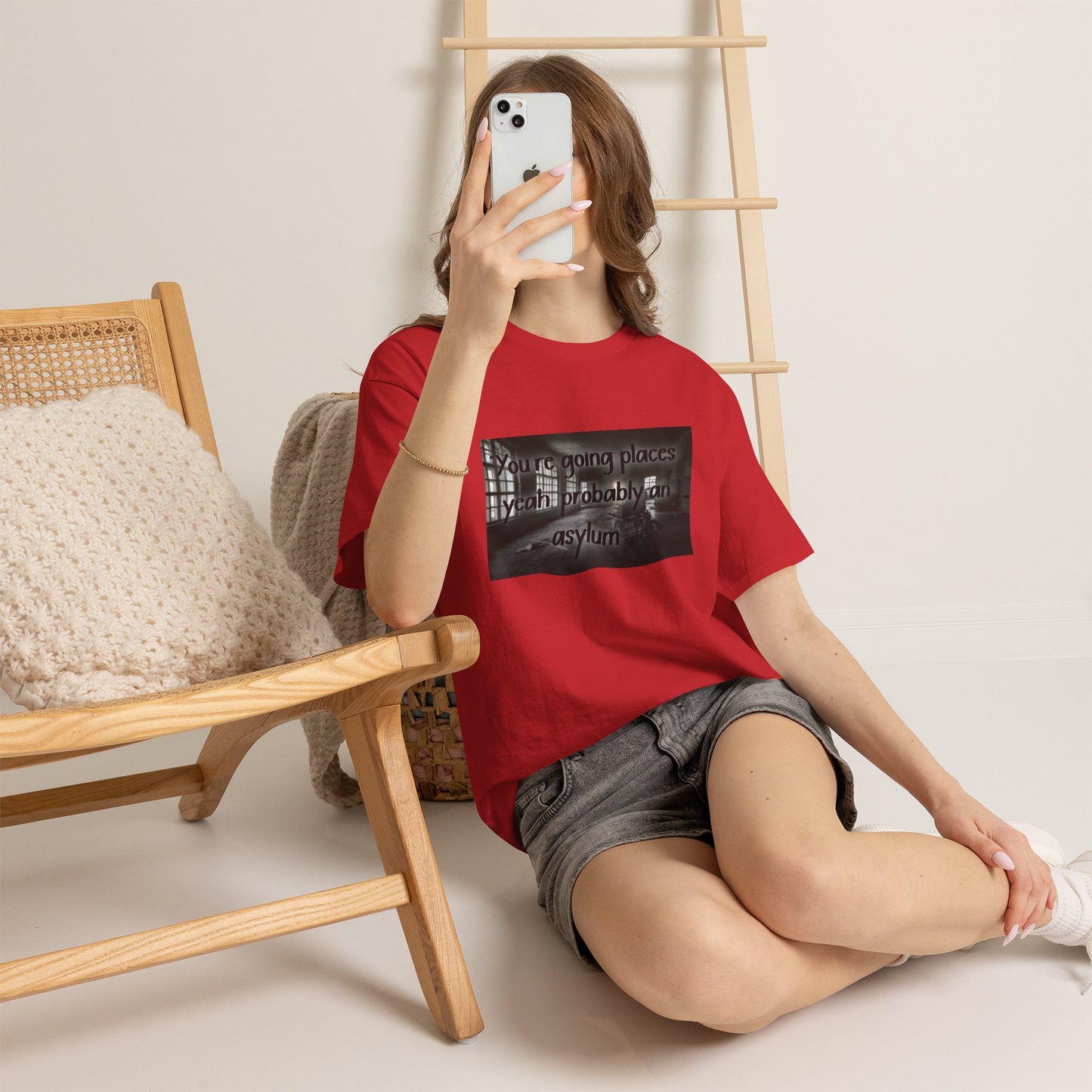 Dark Asylum Photo Tee — "You're Going Places, Yeah Probably the Asylum"