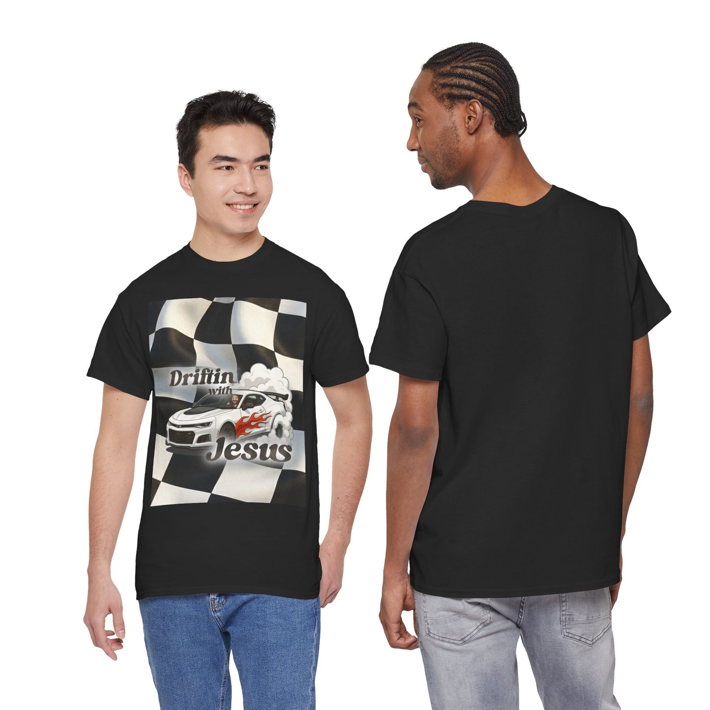 Driftin' with Jesus Tee — Christian Racing Graphic T-Shirt