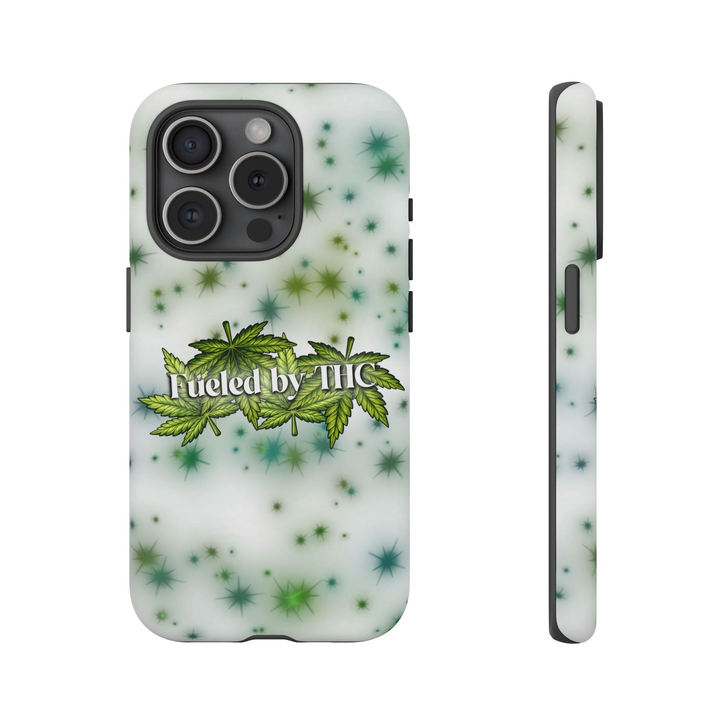 Phone Case — “Fueled by THC” Green Leaf Design
