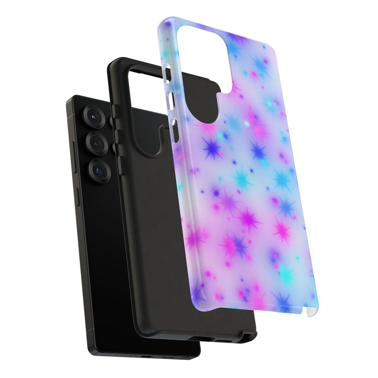 Galaxy Sparkle Tough Phone Case - Pastel Starburst Protective Cover