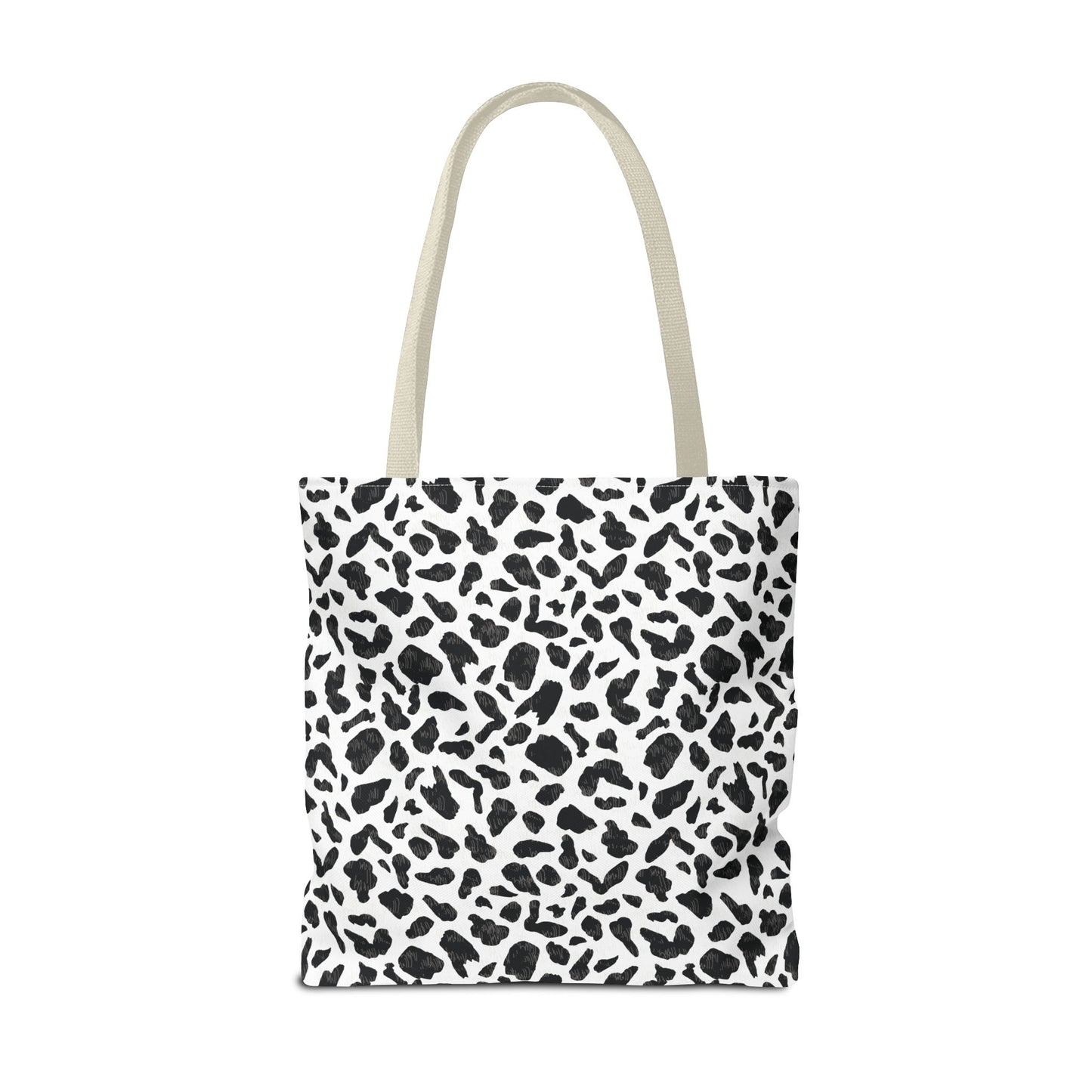 Cow Print Tote Bag – Black & White AOP Canvas Tote