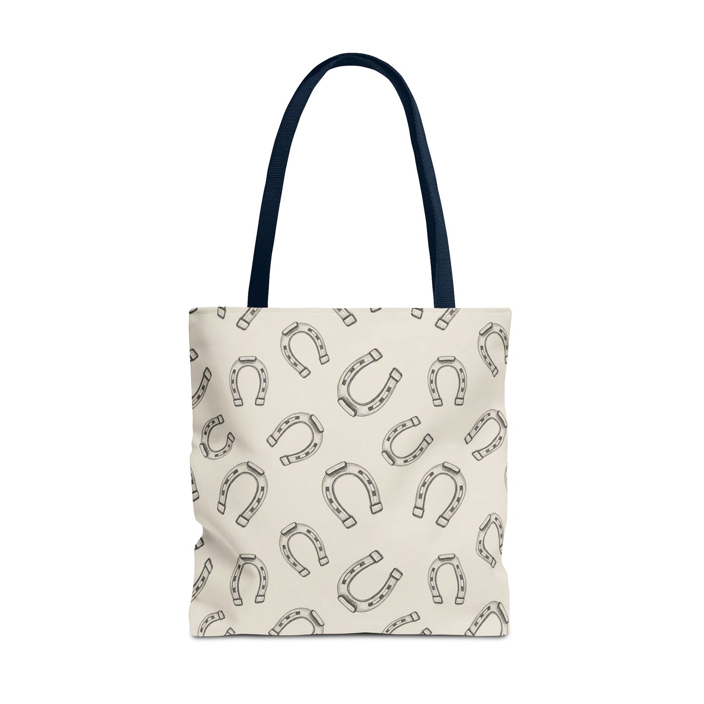 Horseshoe Pattern Tote Bag – Lucky Neutral Printed Canvas Tote