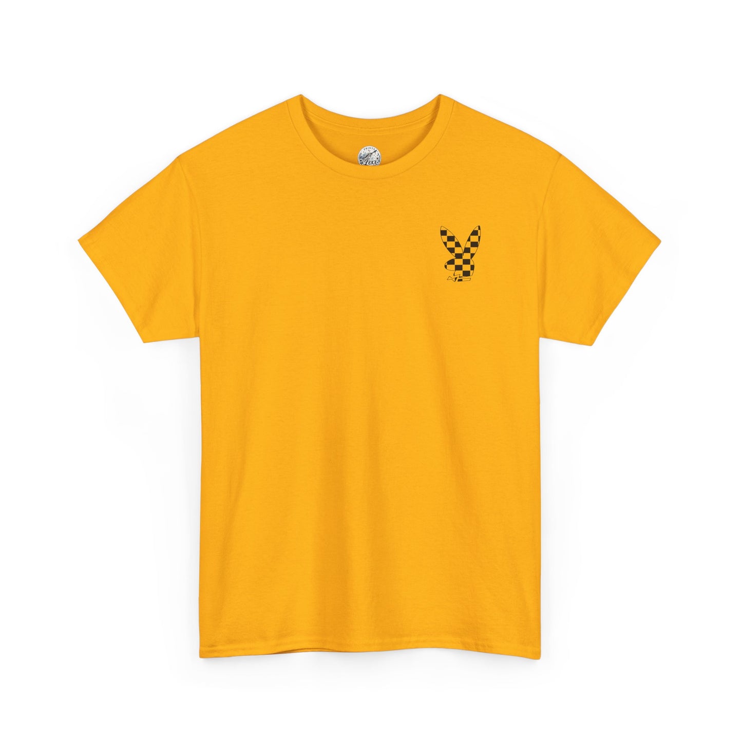 Checkerboard Bunny Tee — Retro Skate-Inspired Graphic T-Shirt