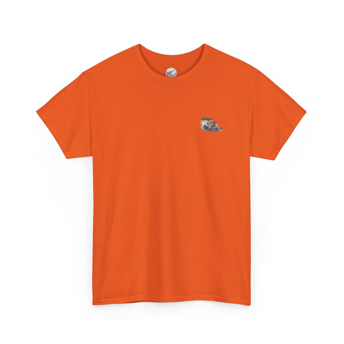 T-Shirt — "Dragin' With Jesus" Classic Car Faith Tee