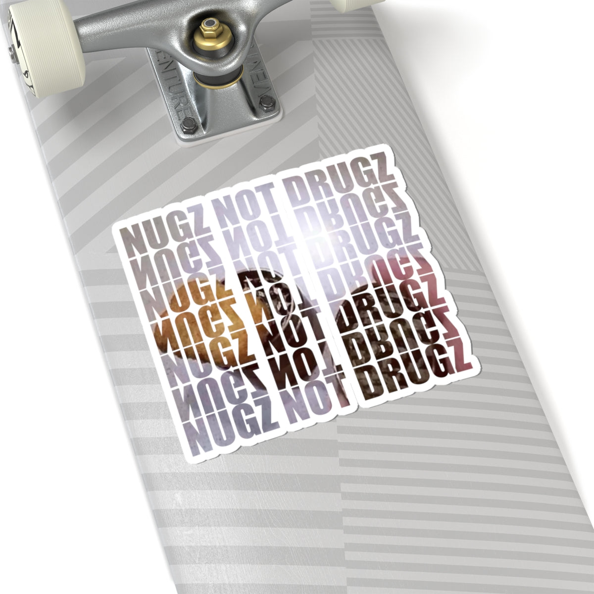 Kiss-Cut Sticker — "Nugz Not Drugz" Retro Text Laptop Decal