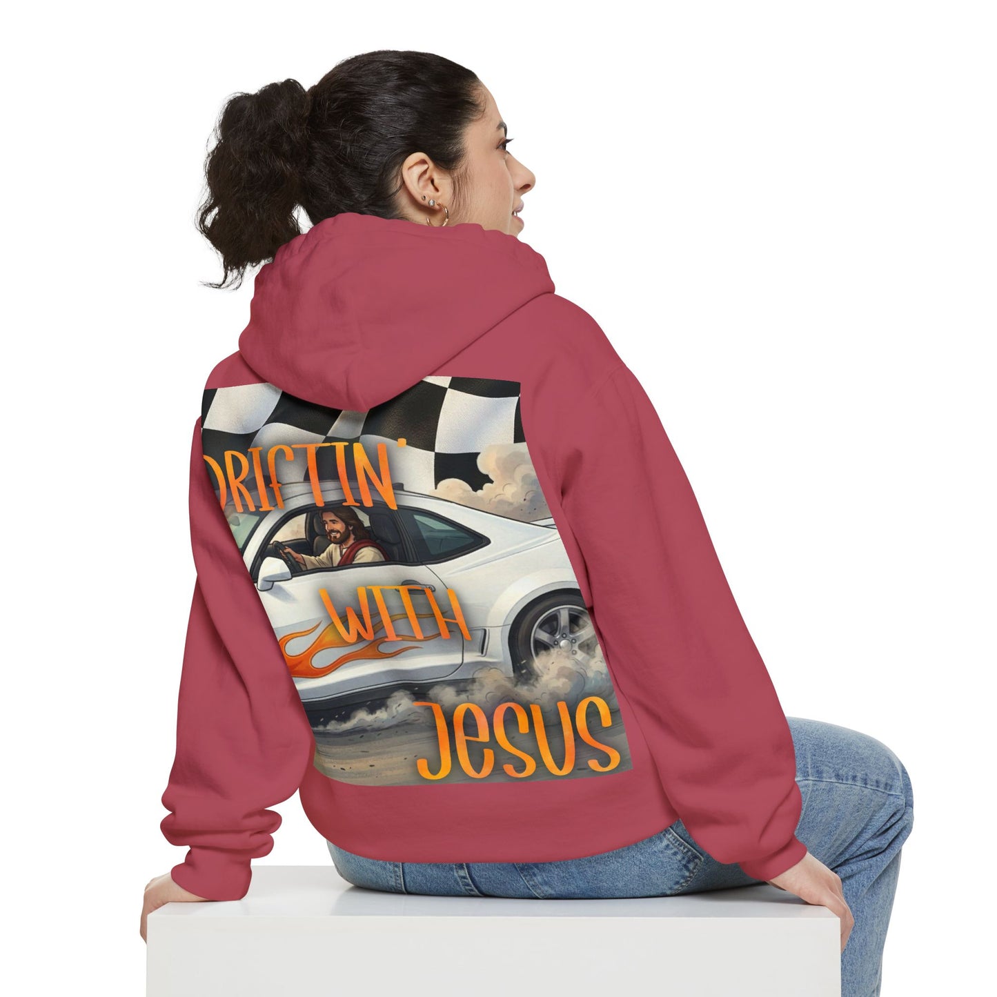 Drifting with jesus Hoodie — racing Graphic