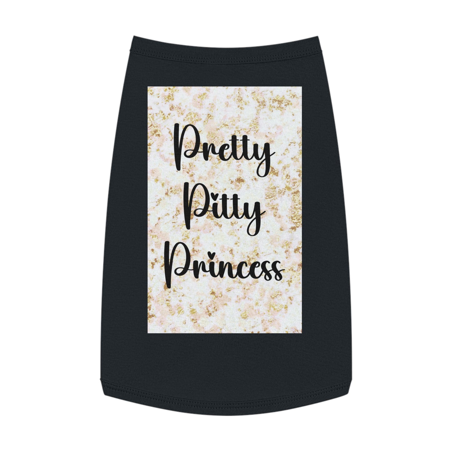 Pet Tank Top — "Pretty Pitty Princess" Cute Sparkle Dog Tank for Small Pits & Pitbull Lovers