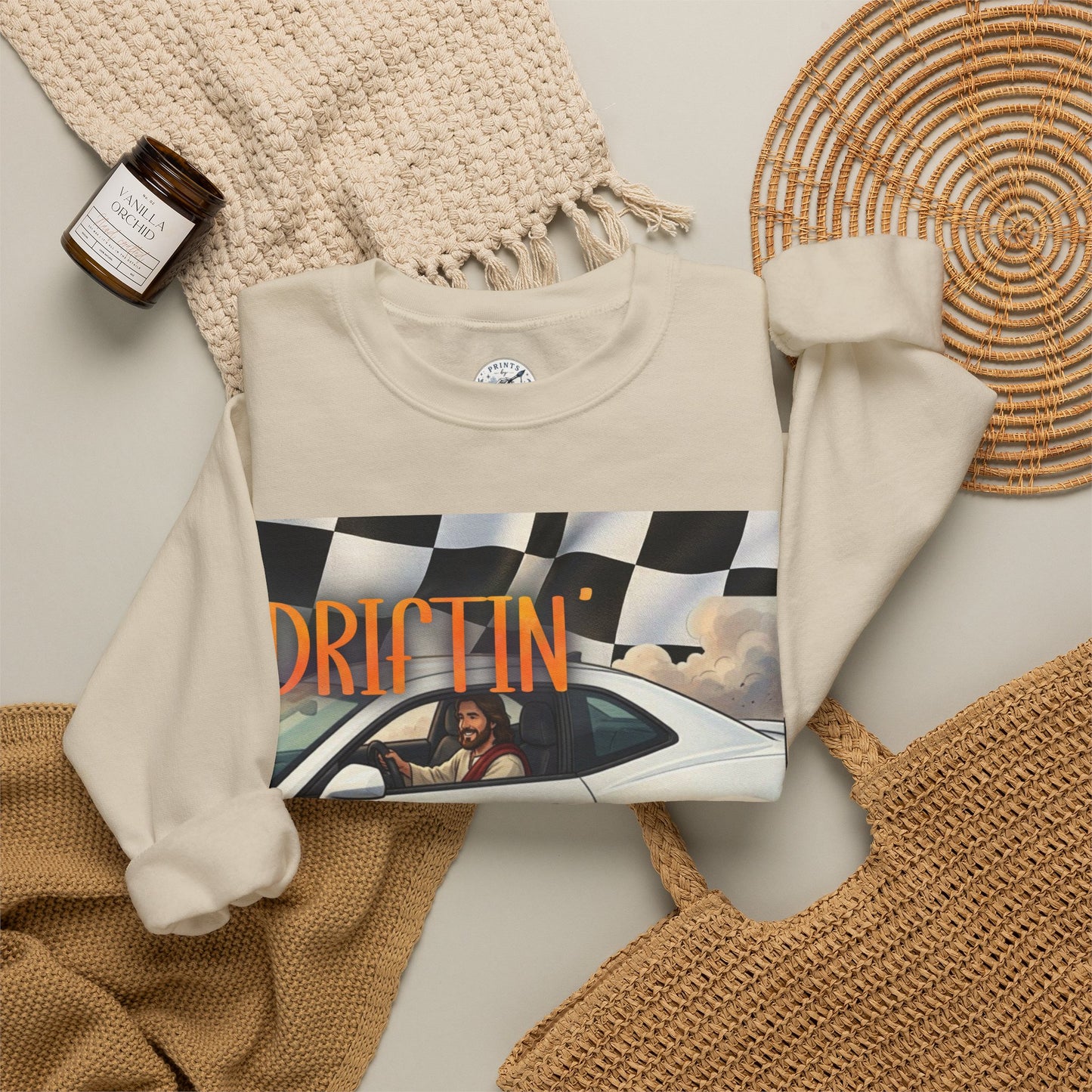 Drifting with Jesus Unisex Heavy Blend™ Crewneck Sweatshirt