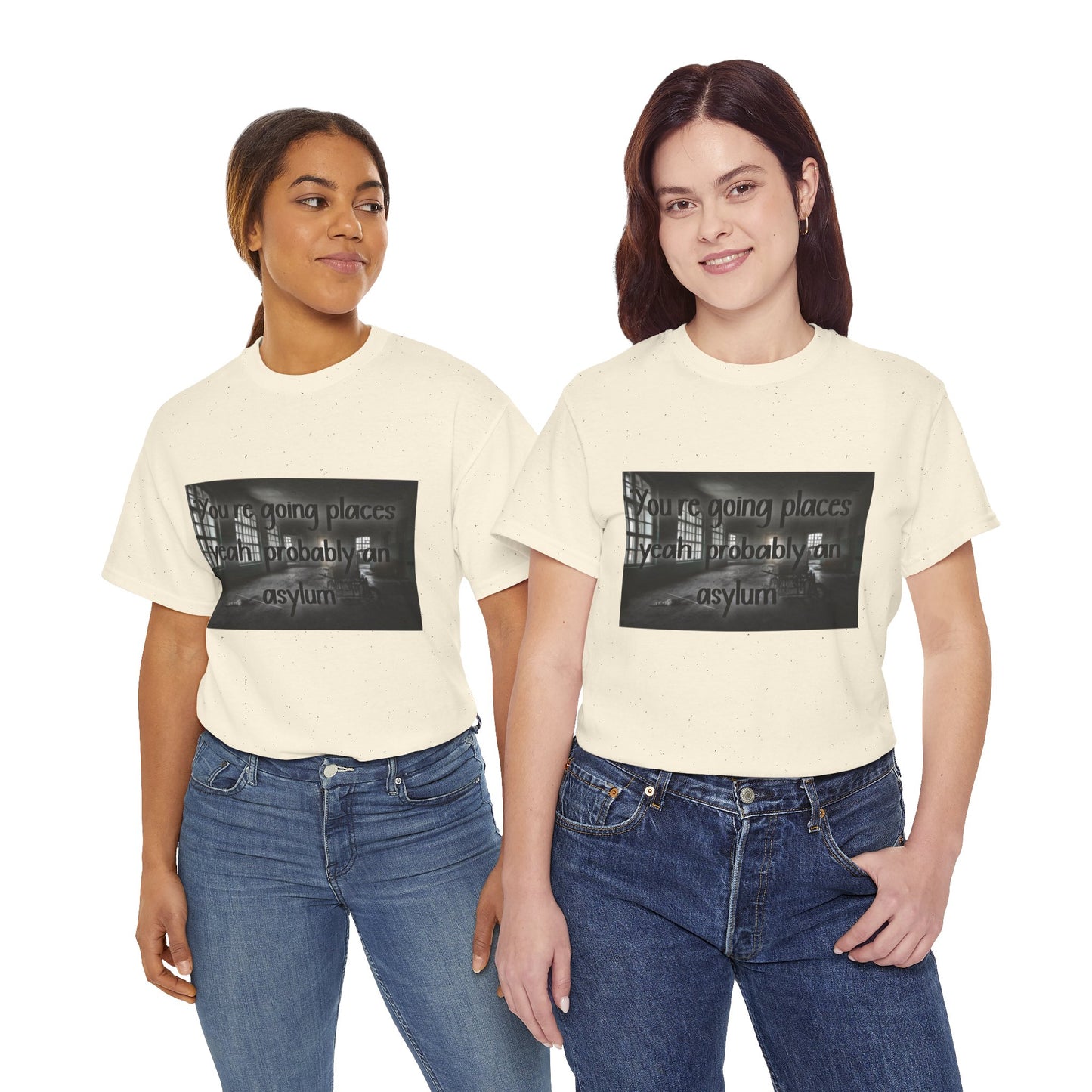Dark Asylum Photo Tee — "You're Going Places, Yeah Probably the Asylum"