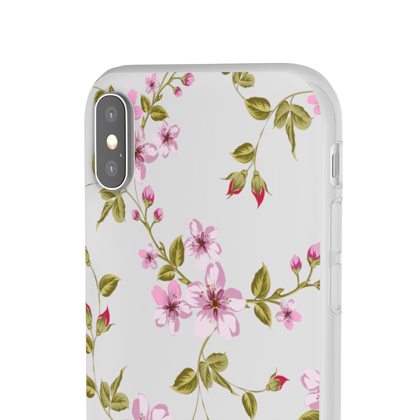 Floral Pink Blossom Flexi Case — Slim Protective Phone Case with Watercolor Cherry Blossom Design
