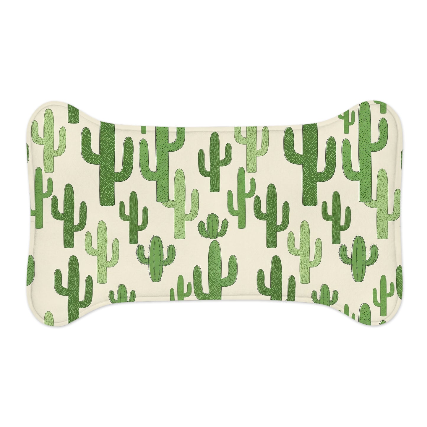 Cactus Pattern Pet Feeding Mat — Non-Slip Dog & Cat Bowl Placemat