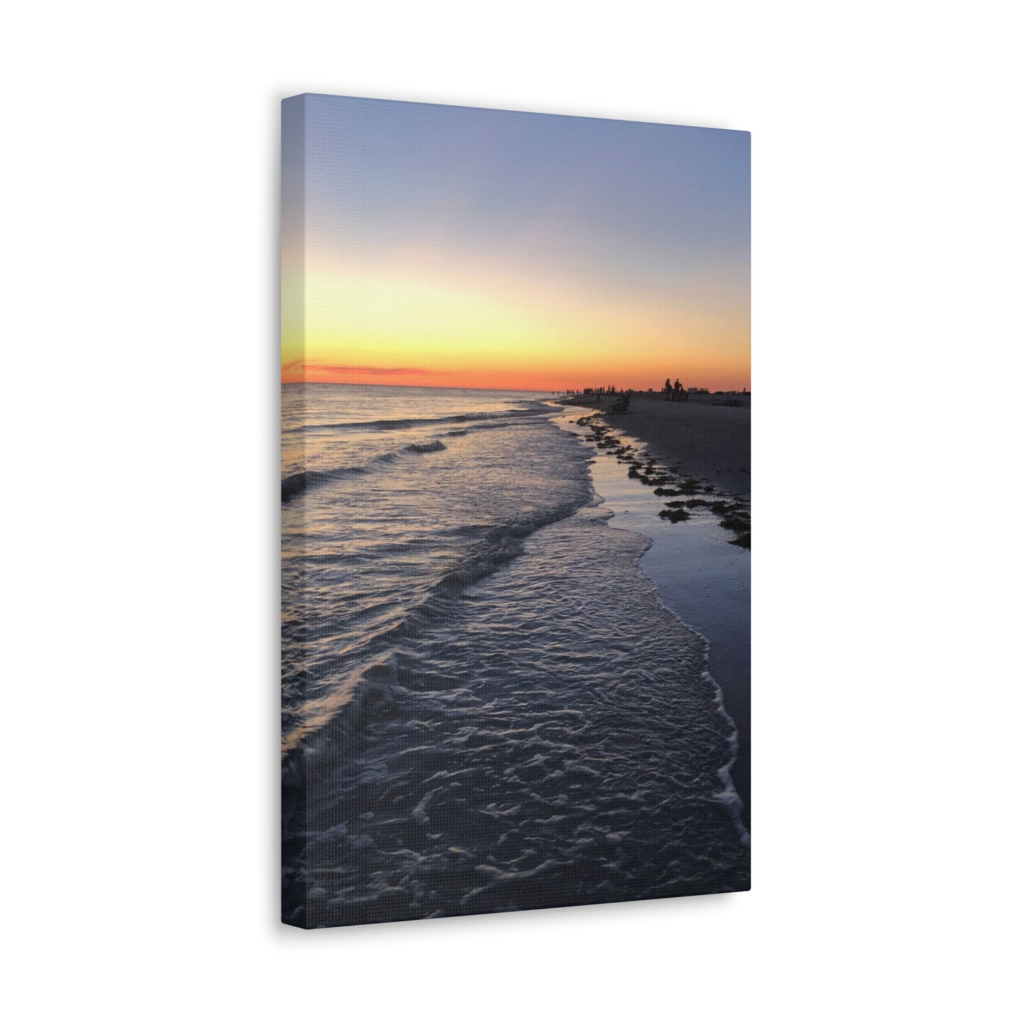 Sunset Beach Canvas Print — Coastal Wall Art for Living Room & Bedroom