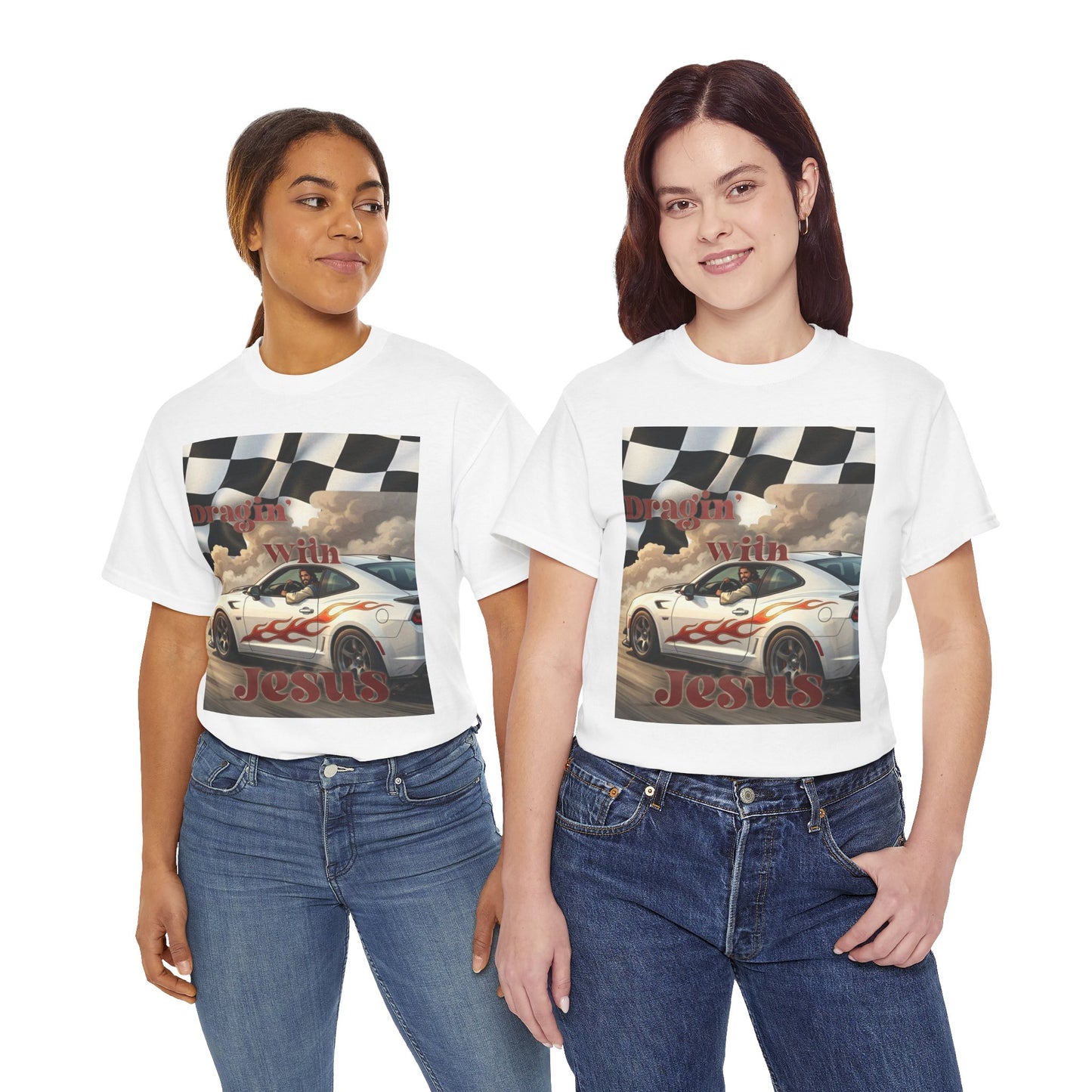 Racing With Jesus T-Shirt — Faith & Speed Graphic Tee