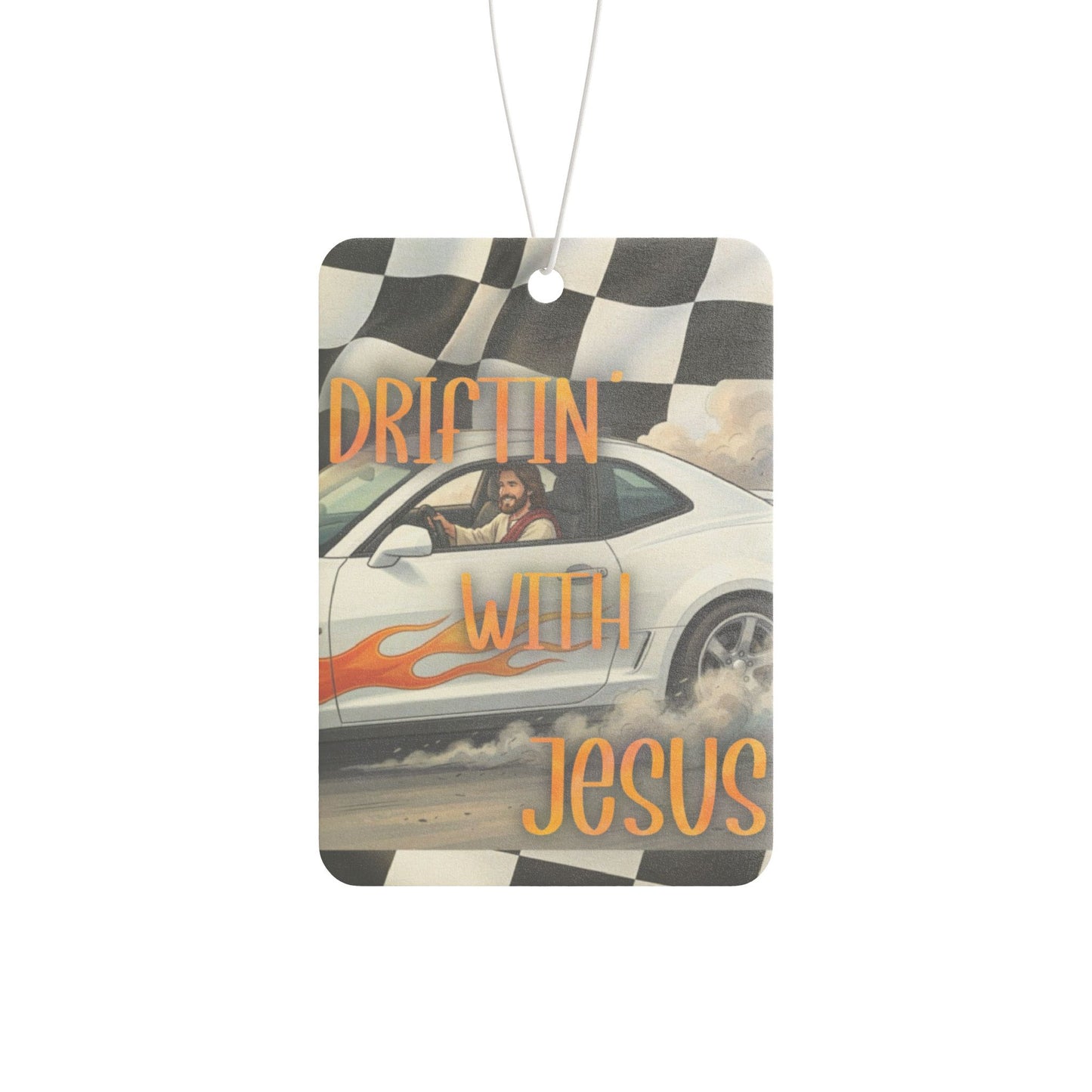 Driftin' With Jesus Car Air Freshener – Christian Racing Decor