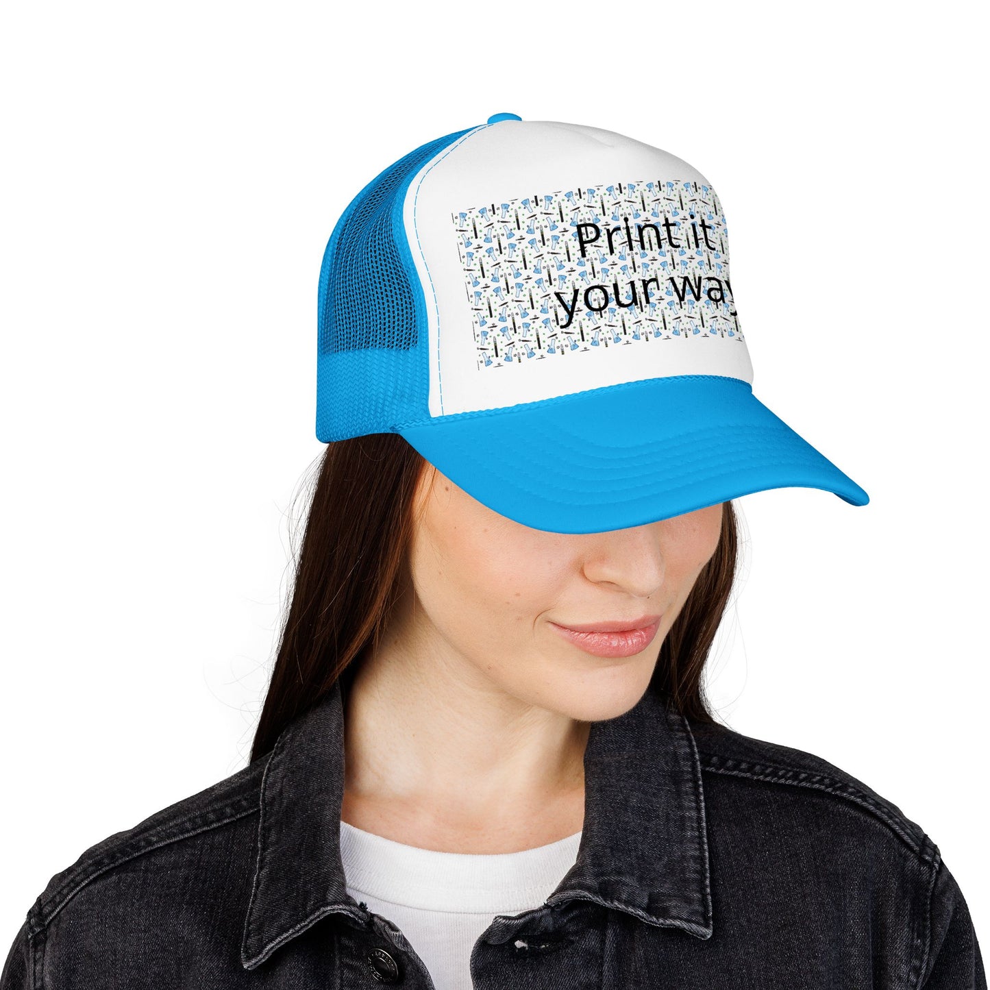 Foam Trucker Hat — "Print it your way" Custom Graphic Mesh Cap