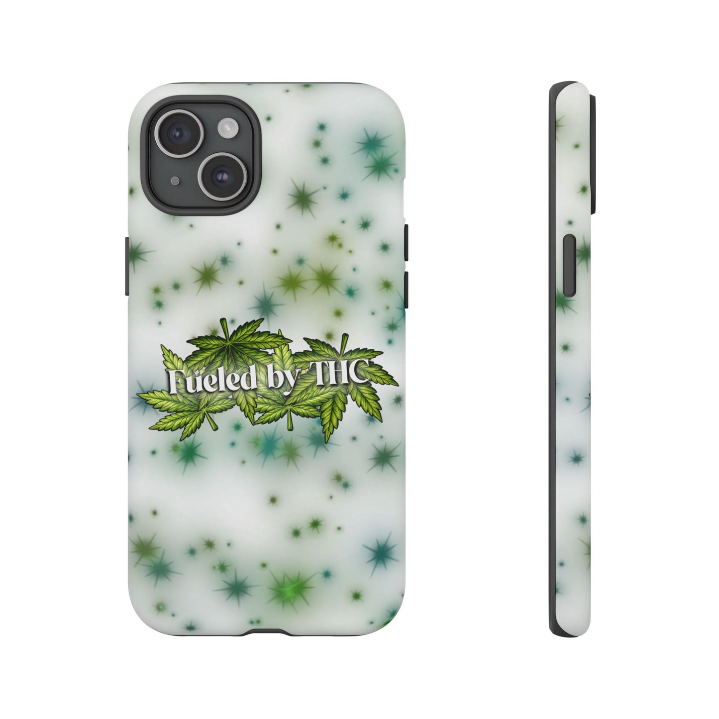 Phone Case — “Fueled by THC” Green Leaf Design