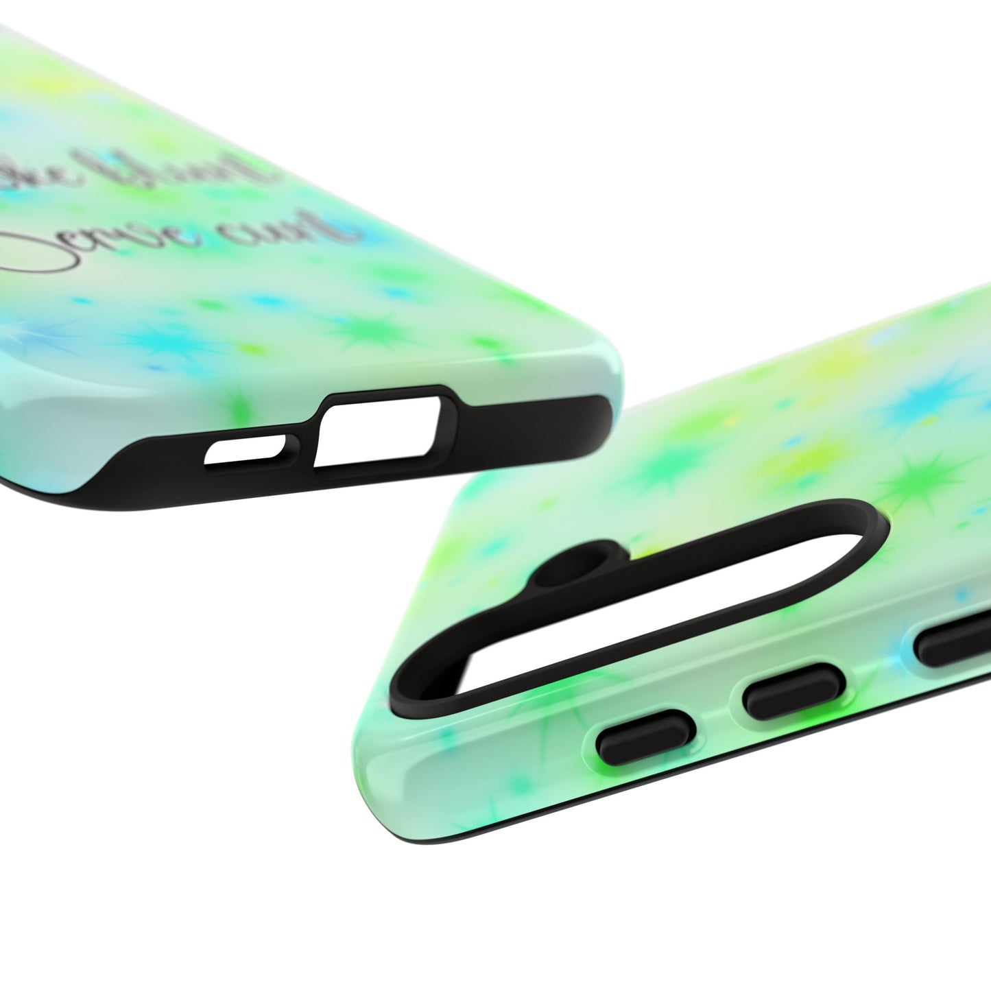 Phone Case — "Smoke blunt Serve cunt" Green Starburst Protective Case