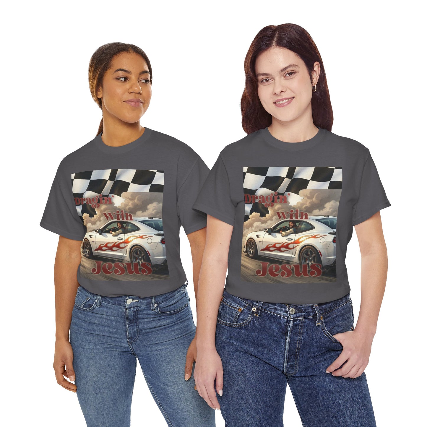 Racing With Jesus T-Shirt — Faith & Speed Graphic Tee
