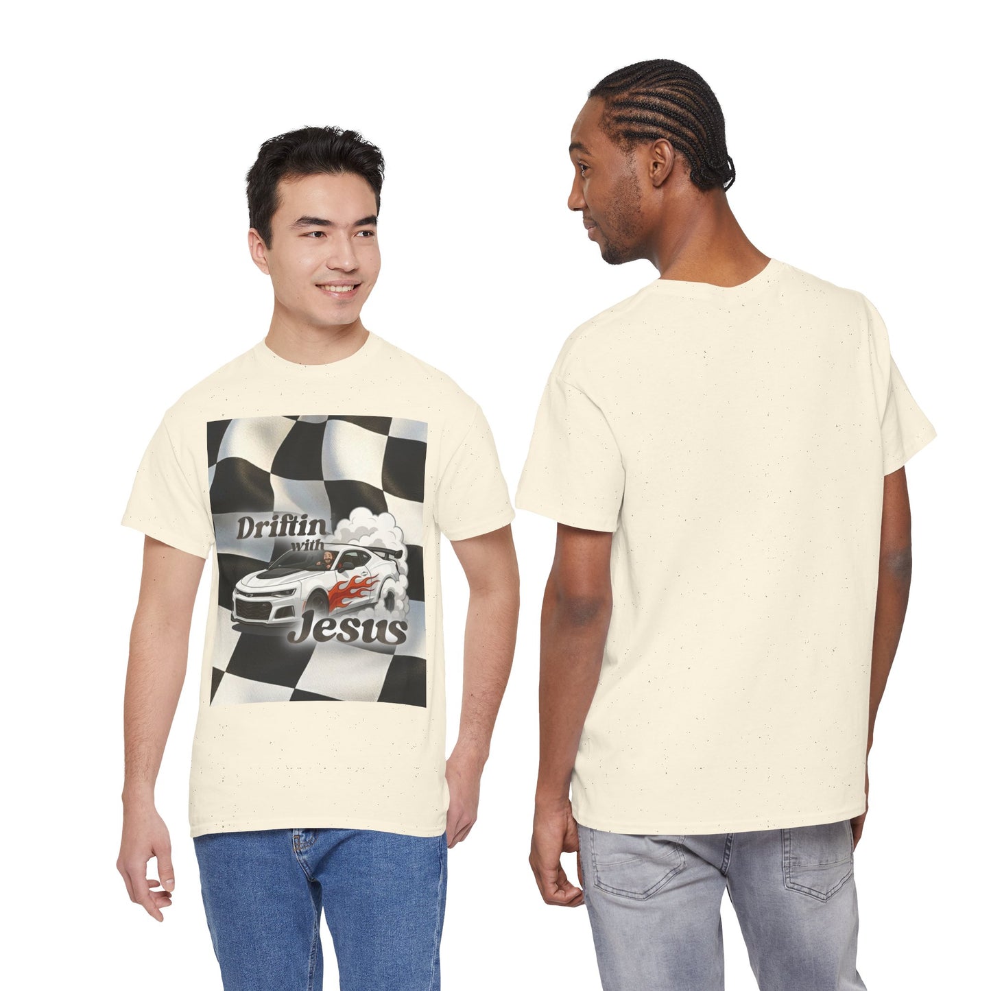 Driftin' with Jesus Tee — Christian Racing Graphic T-Shirt