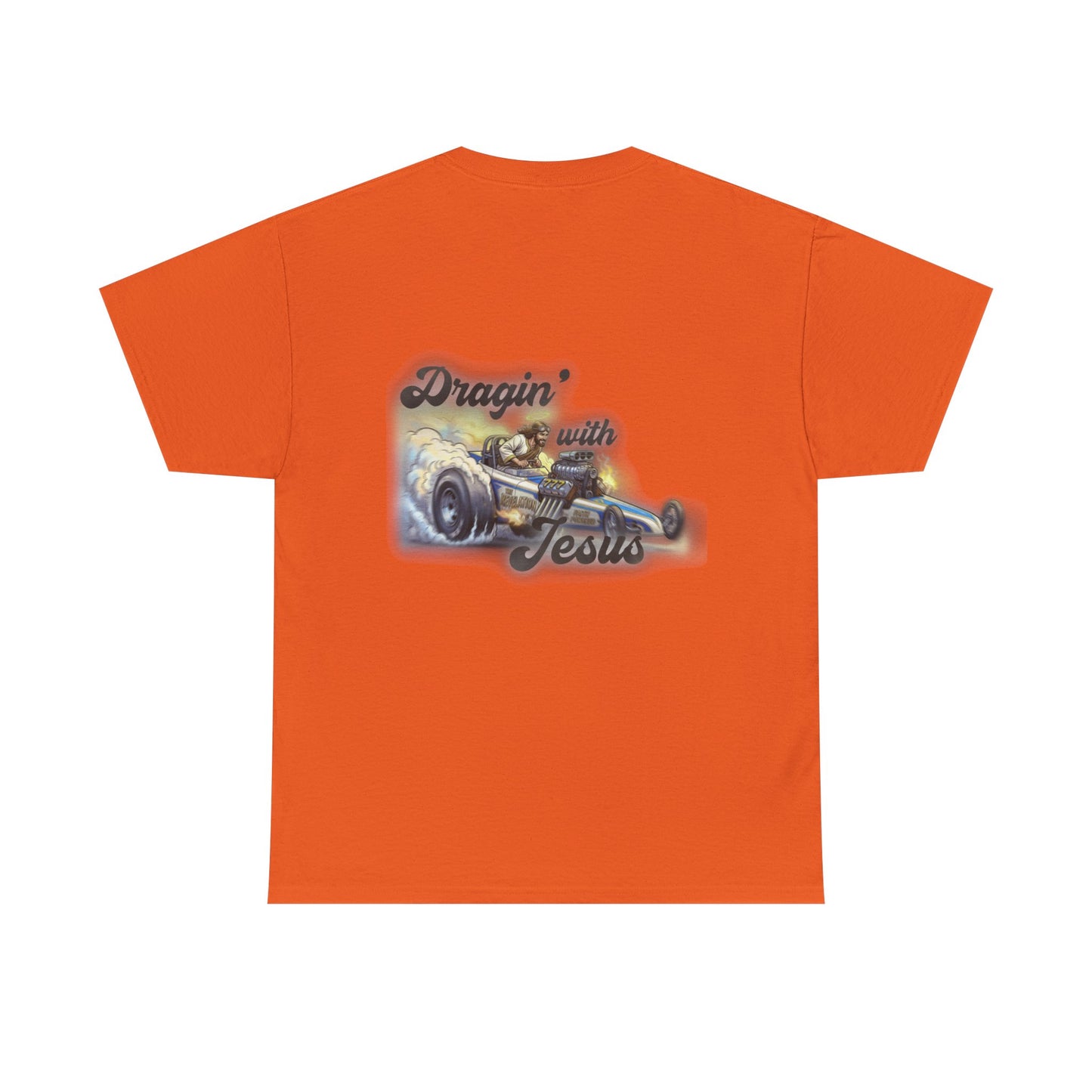 T-Shirt — "Dragin' With Jesus" Classic Car Faith Tee