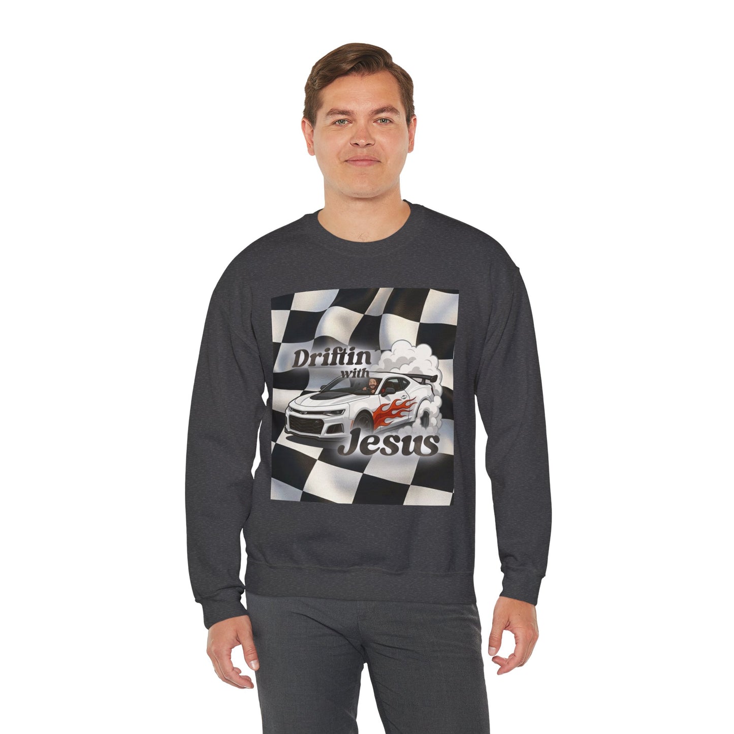 Drifting with Jesus Unisex Heavy Blend™ Crewneck Sweatshirt