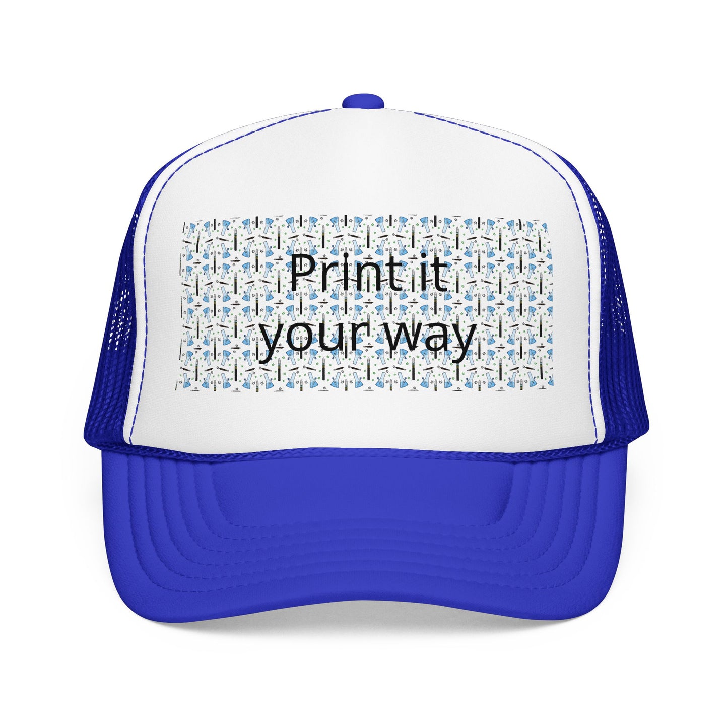 Foam Trucker Hat — "Print it your way" Custom Graphic Mesh Cap
