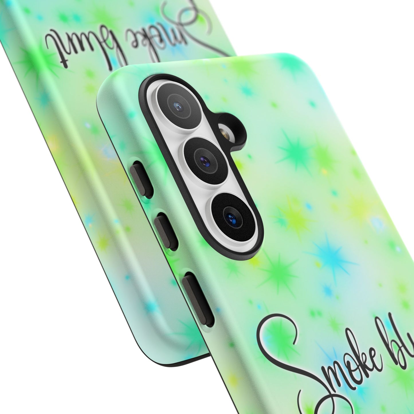 Phone Case — "Smoke blunt Serve cunt" Green Starburst Protective Case