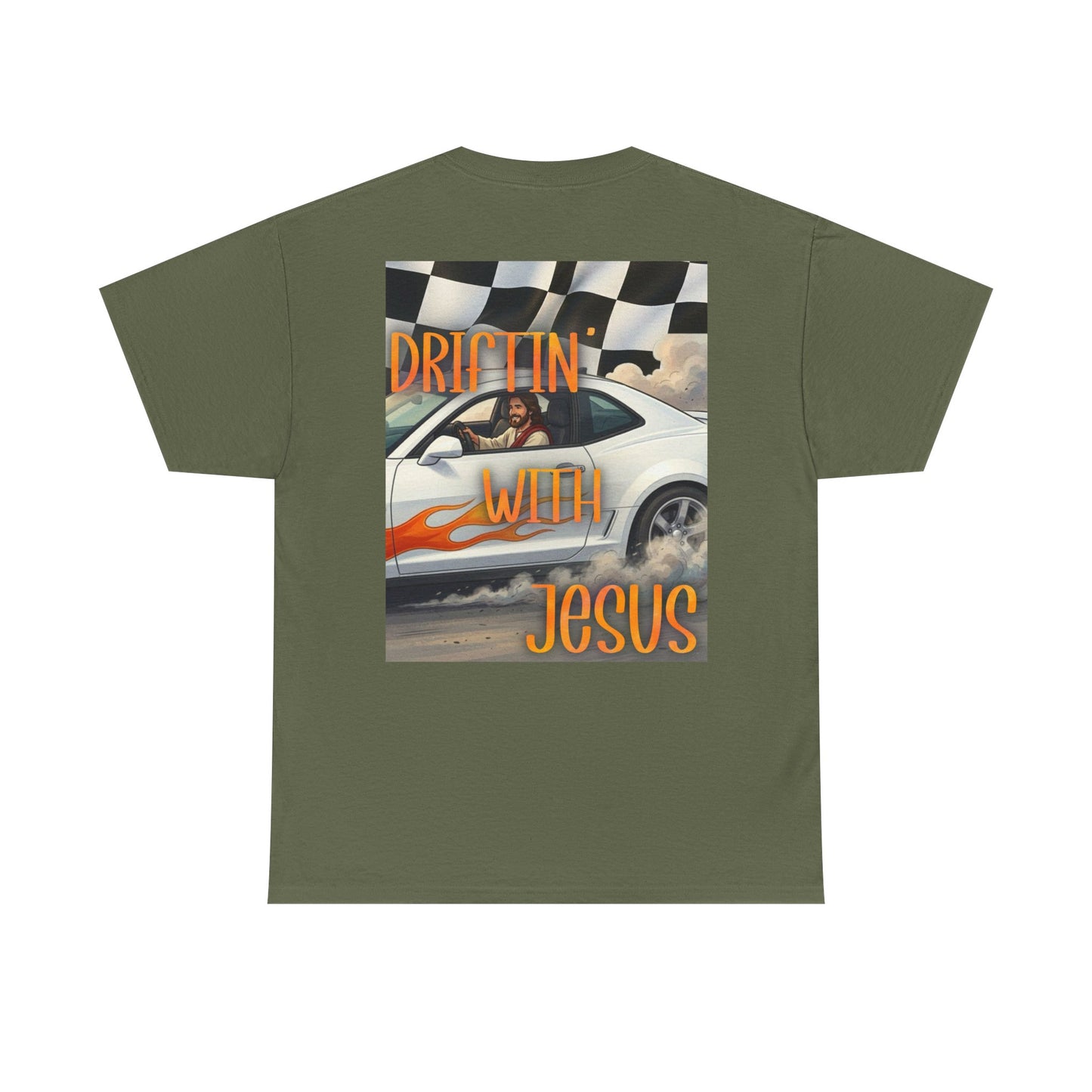 Driftin' With Jesus T-Shirt — Vintage Car Faith Graphic Tee
