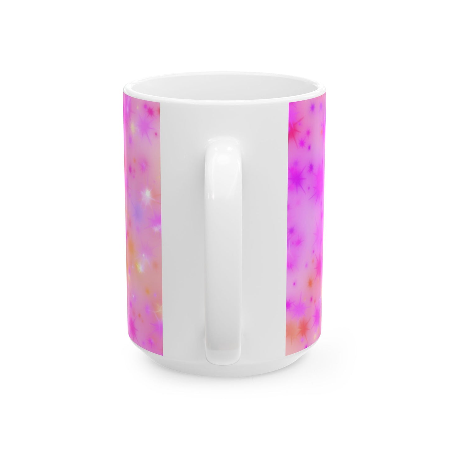 Pink Starry Ceramic Mug – "I'll get over it, I just have to be dramatic first"