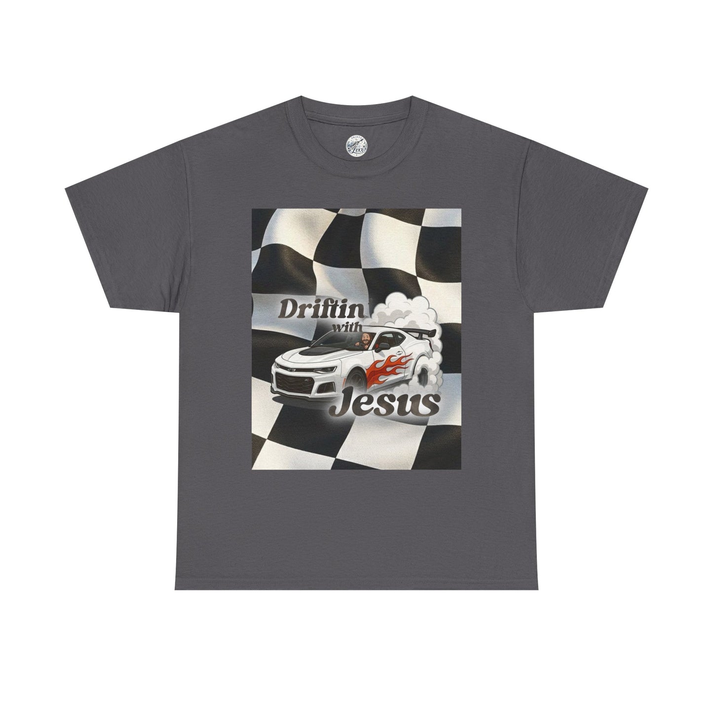 Driftin' with Jesus Tee — Christian Racing Graphic T-Shirt