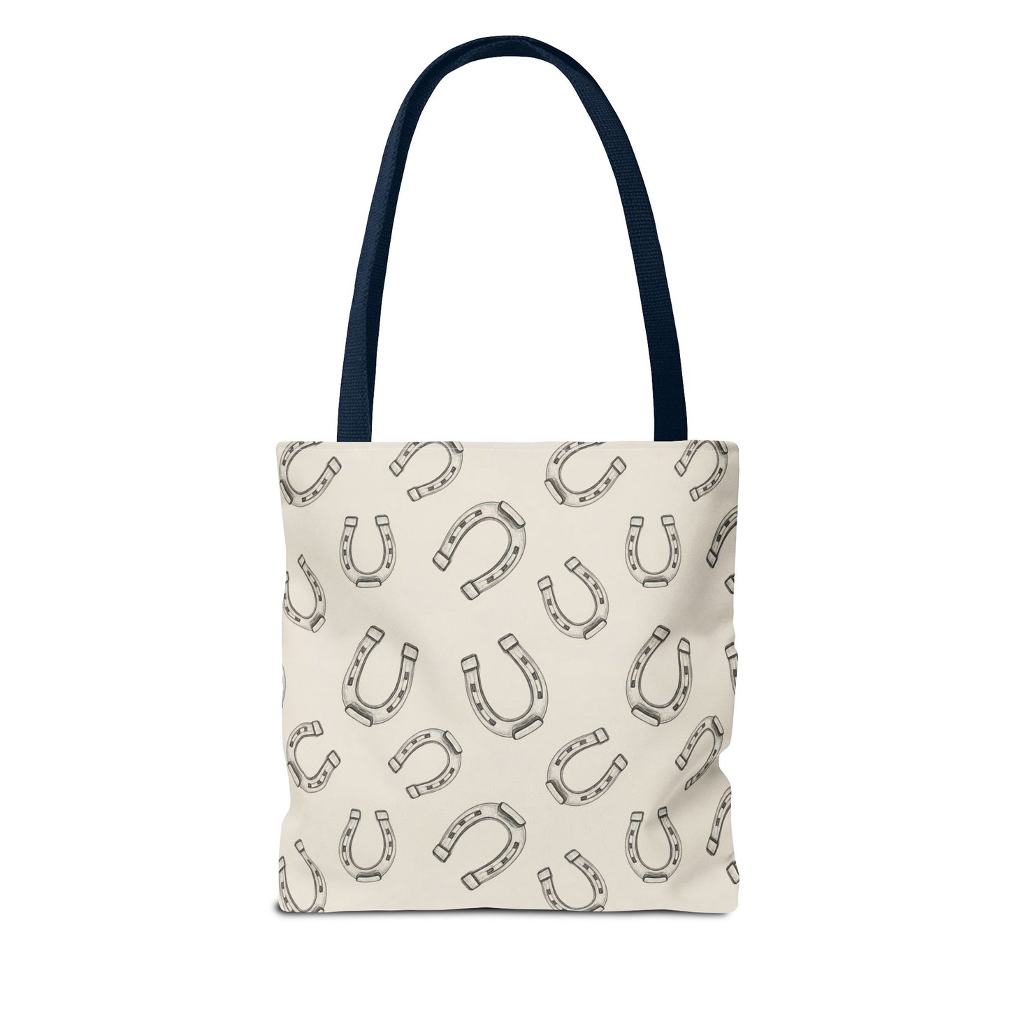 Horseshoe Pattern Tote Bag – Lucky Neutral Printed Canvas Tote