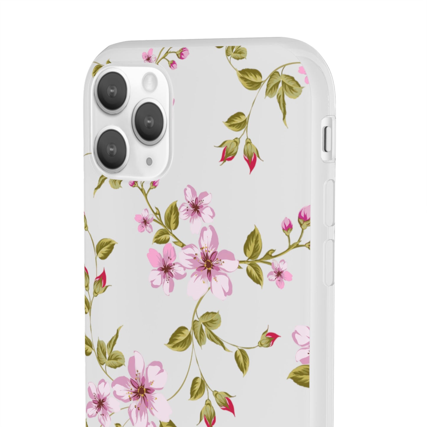 Floral Pink Blossom Flexi Case — Slim Protective Phone Case with Watercolor Cherry Blossom Design