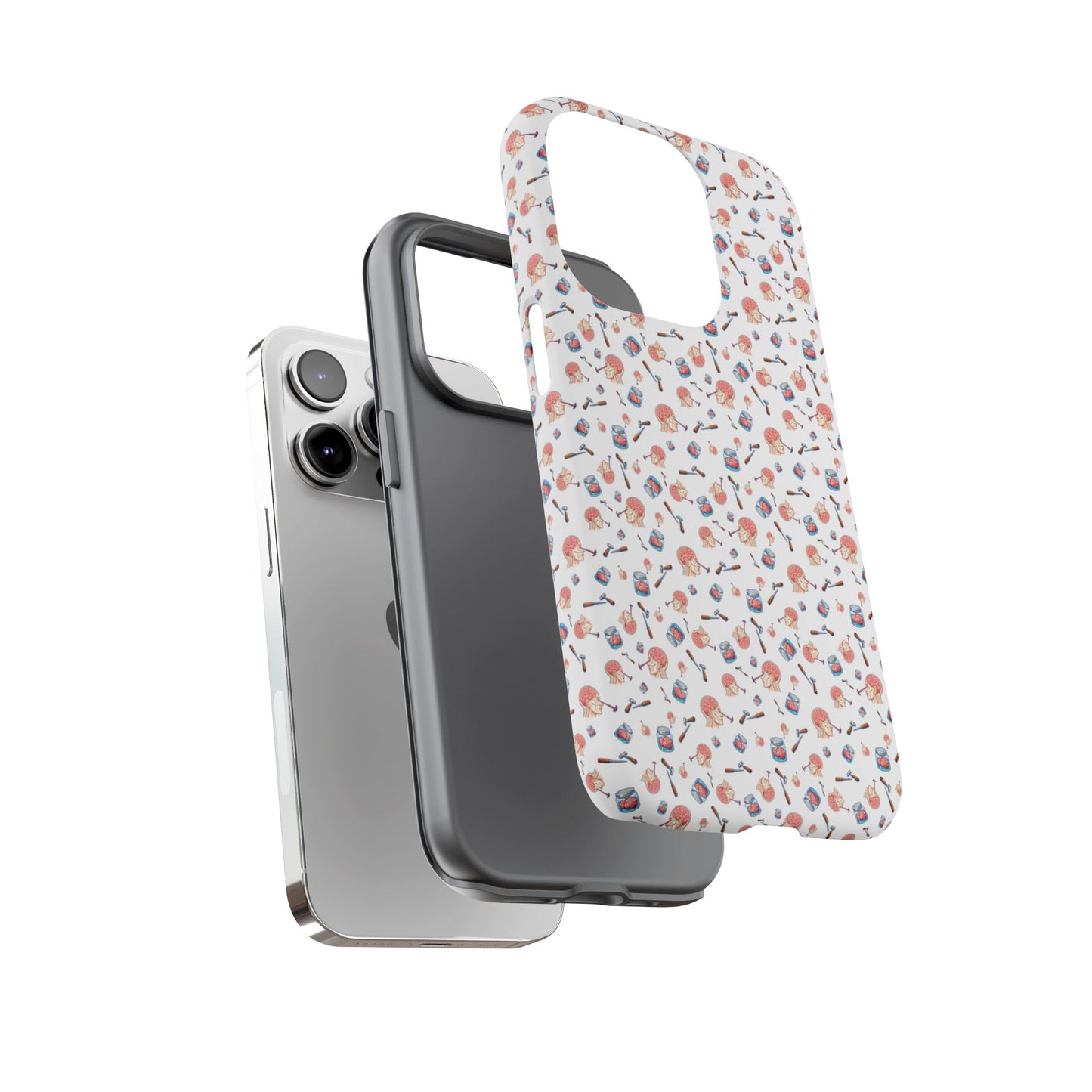 Lobotomy design Tough Phone Case – Durable Protective Cover with lobotomy Pattern