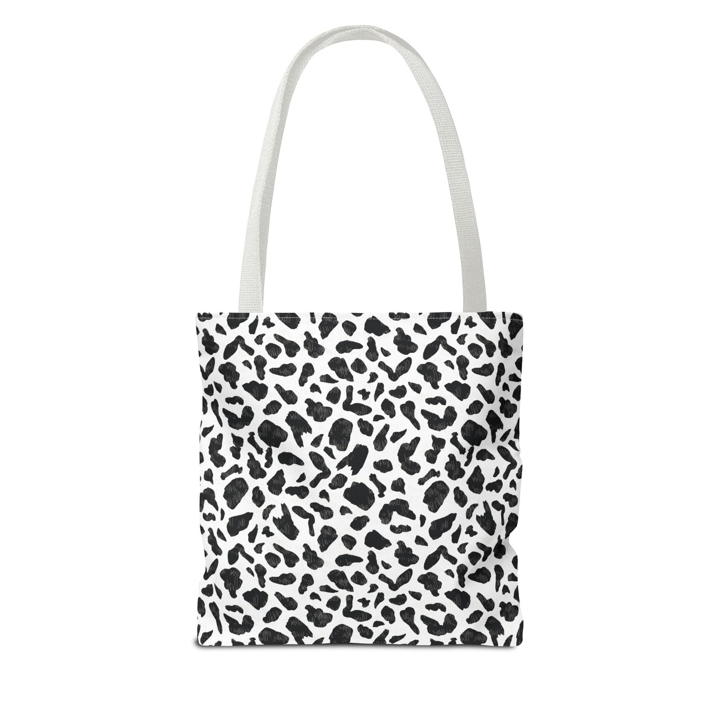 Cow Print Tote Bag – Black & White AOP Canvas Tote
