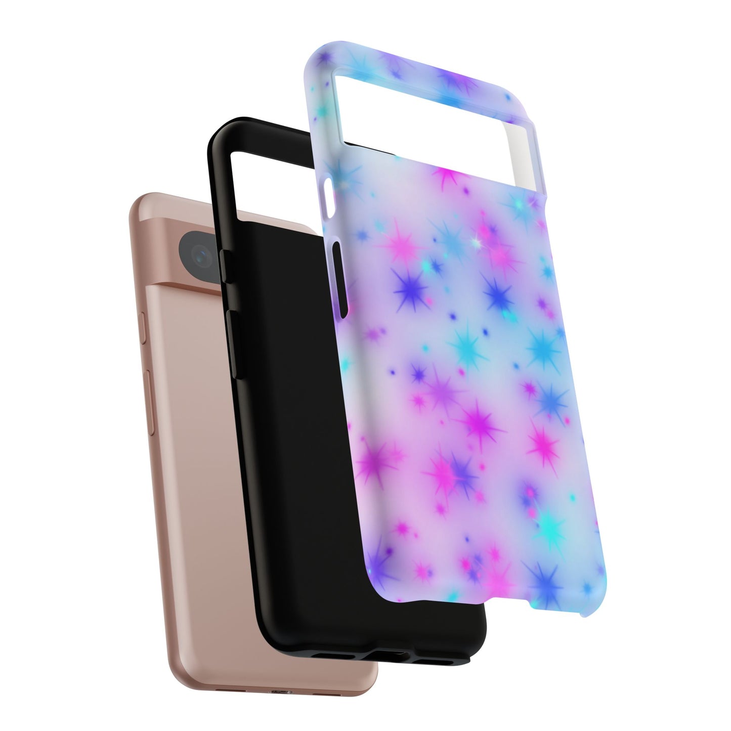 Galaxy Sparkle Tough Phone Case - Pastel Starburst Protective Cover
