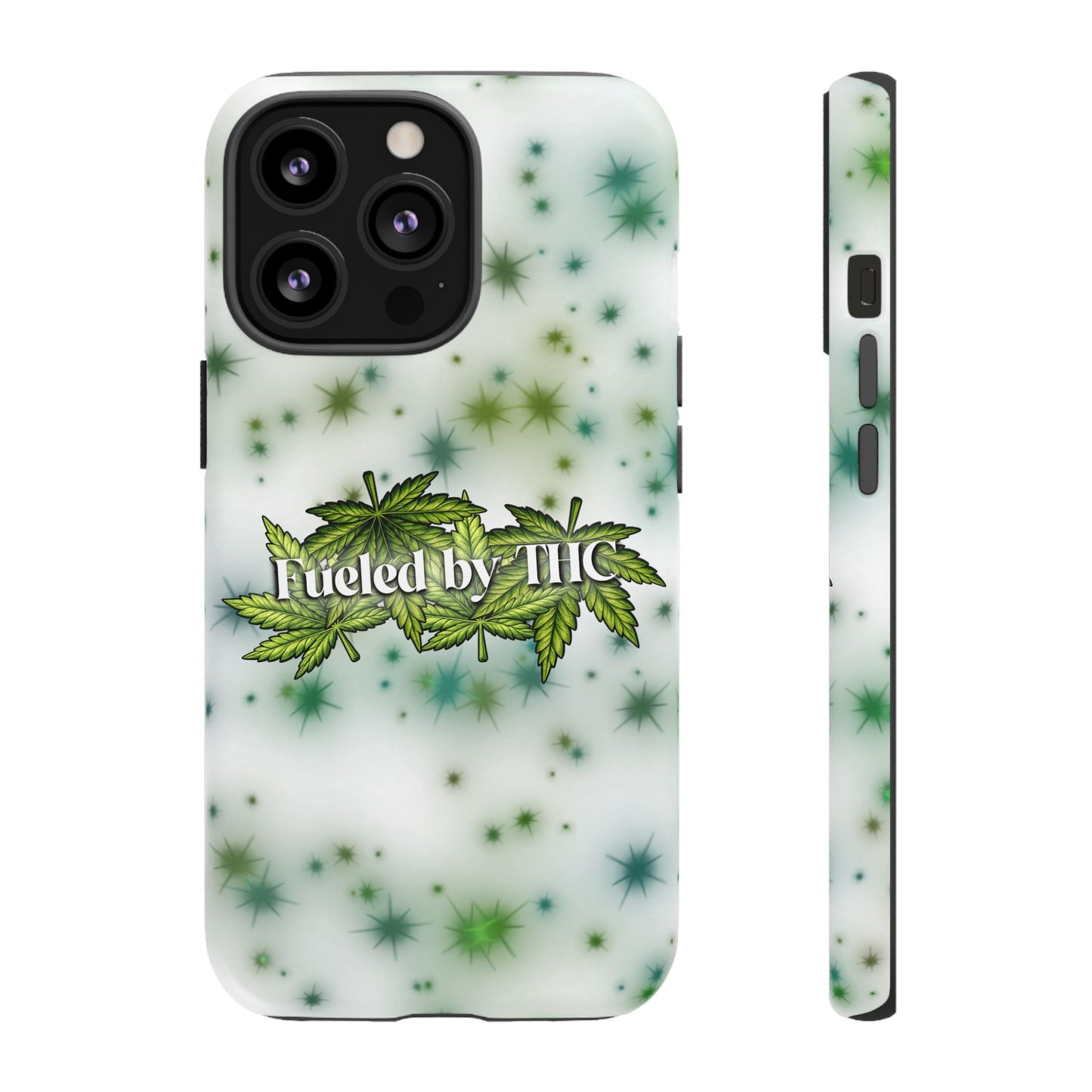 Phone Case — “Fueled by THC” Green Leaf Design