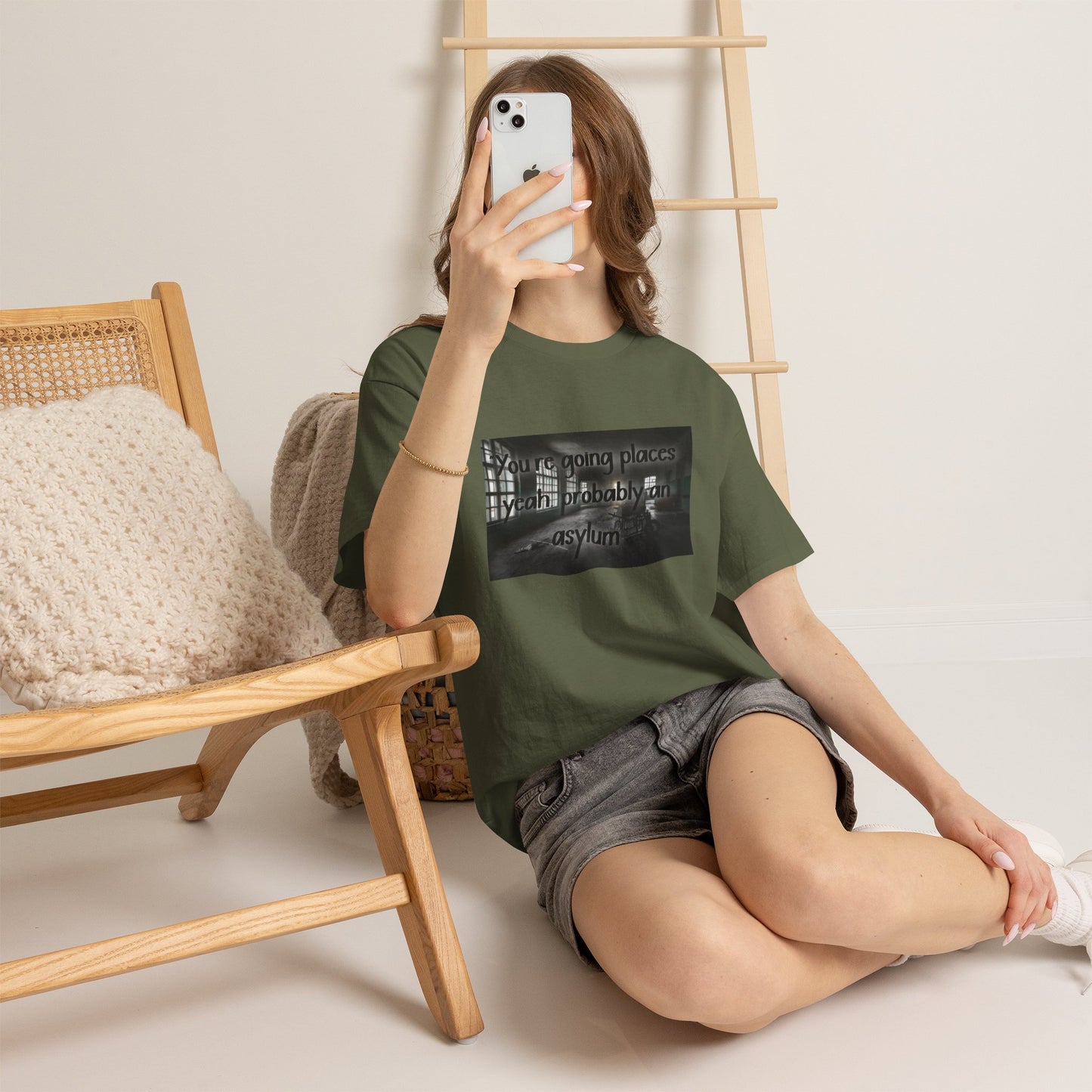Dark Asylum Photo Tee — "You're Going Places, Yeah Probably the Asylum"