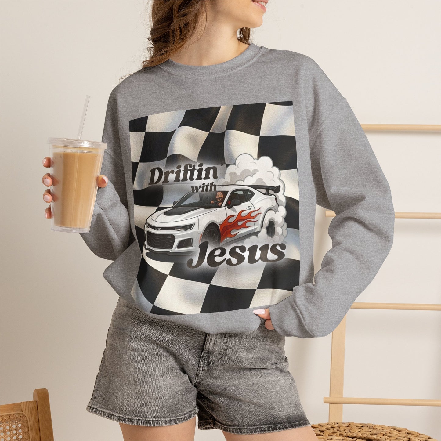Drifting with Jesus Unisex Heavy Blend™ Crewneck Sweatshirt