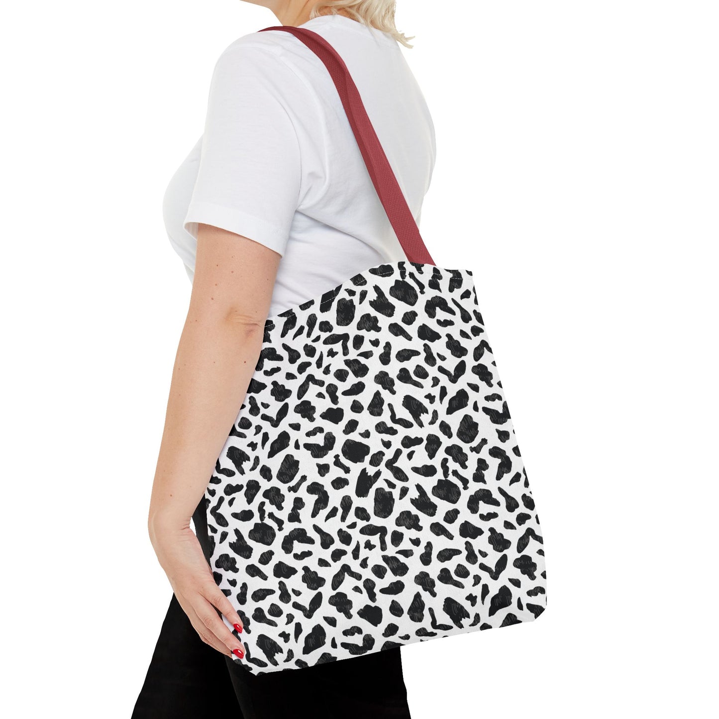 Cow Print Tote Bag – Black & White AOP Canvas Tote