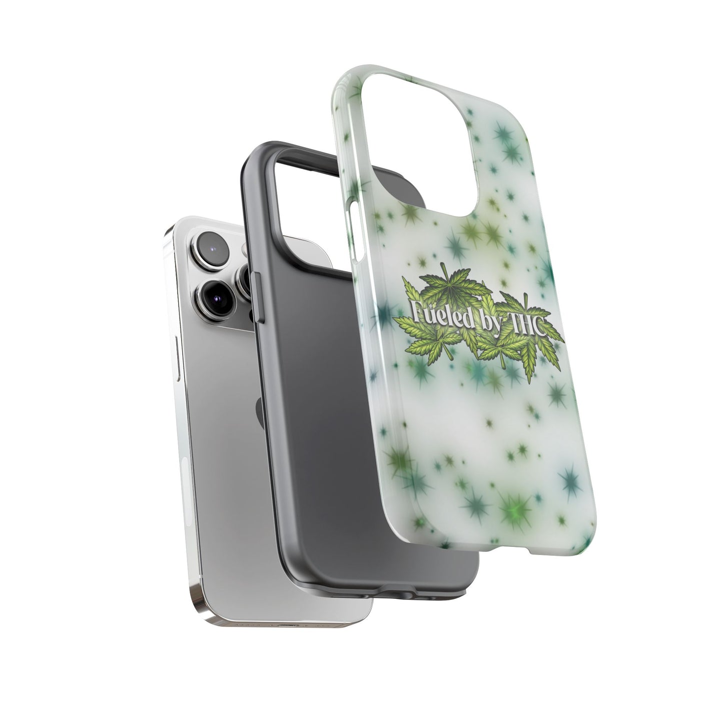 Phone Case — “Fueled by THC” Green Leaf Design