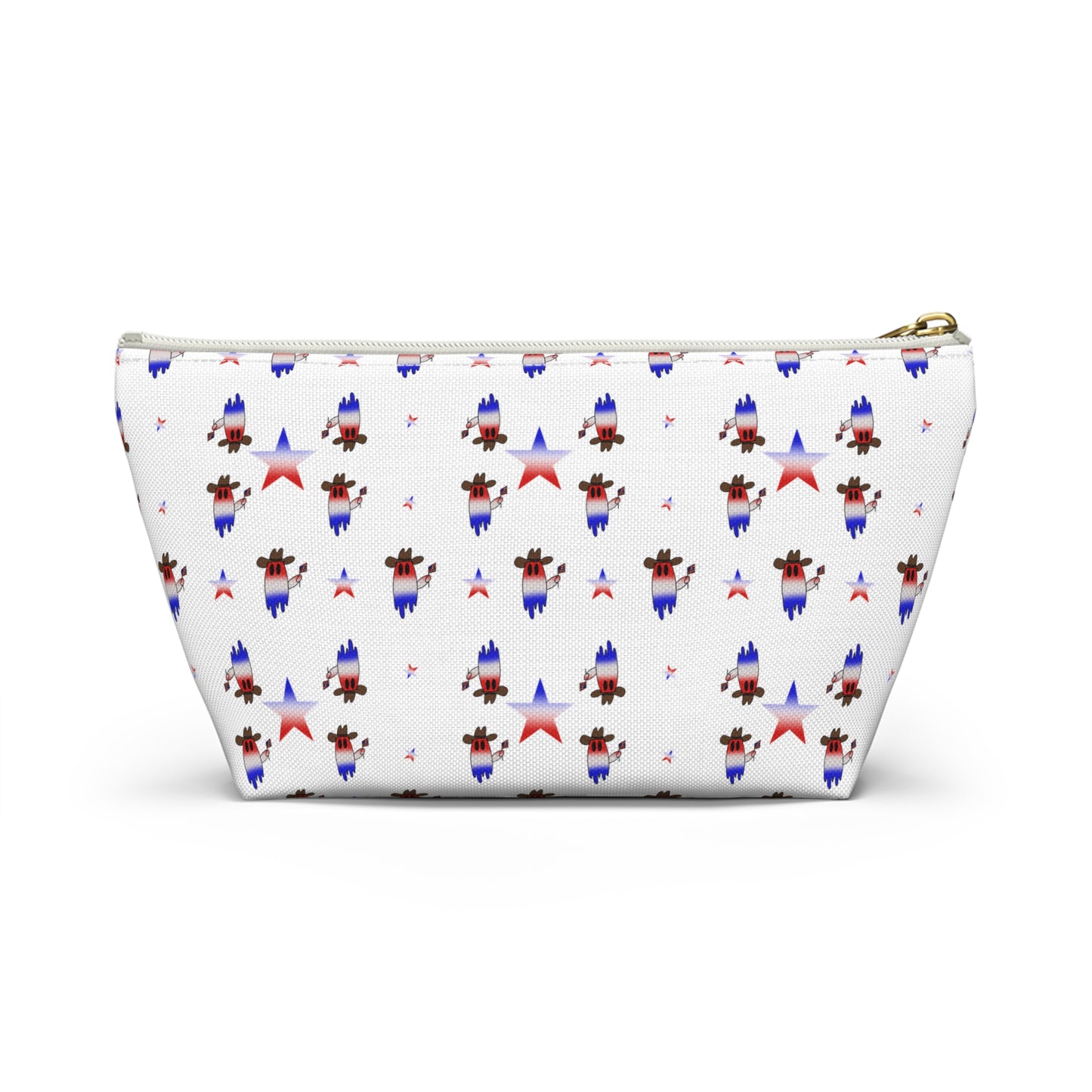 Patriotic Ghost Accessory Pouch — T‑Bottom Makeup & Travel Bag