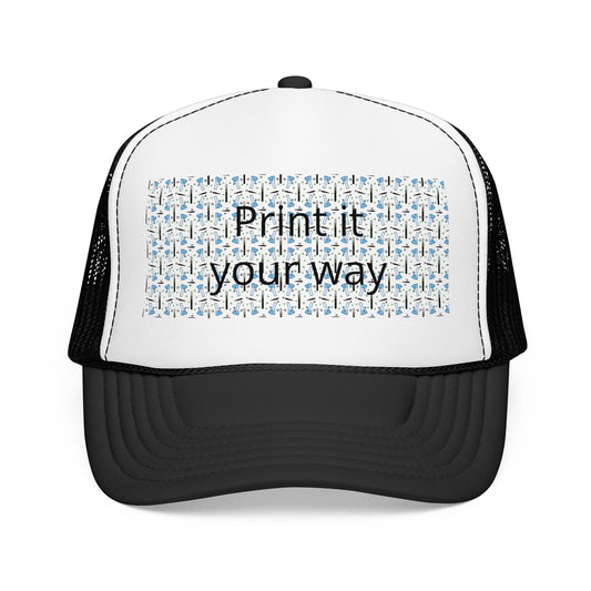 Foam Trucker Hat — "Print it your way" Custom Graphic Mesh Cap