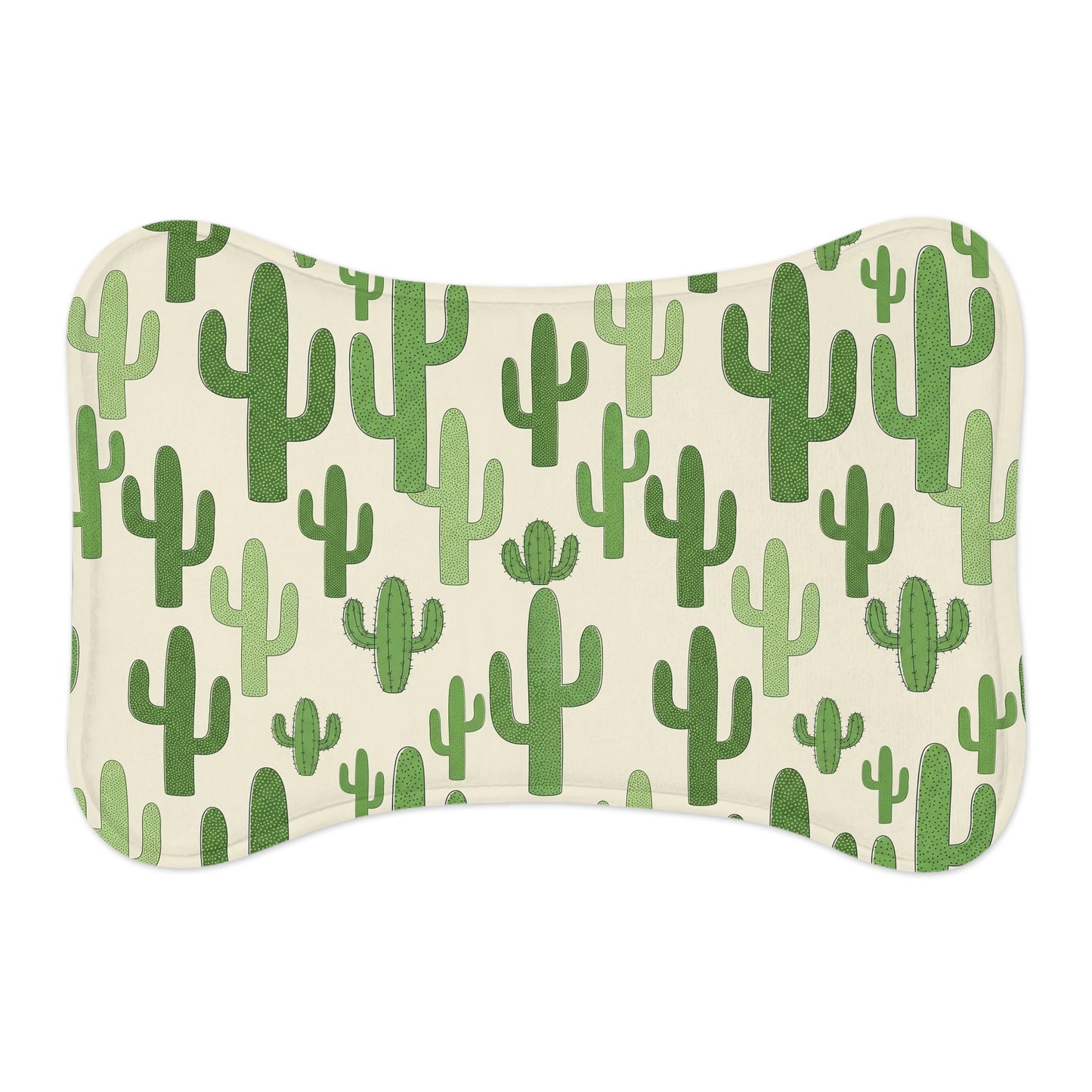 Cactus Pattern Pet Feeding Mat — Non-Slip Dog & Cat Bowl Placemat