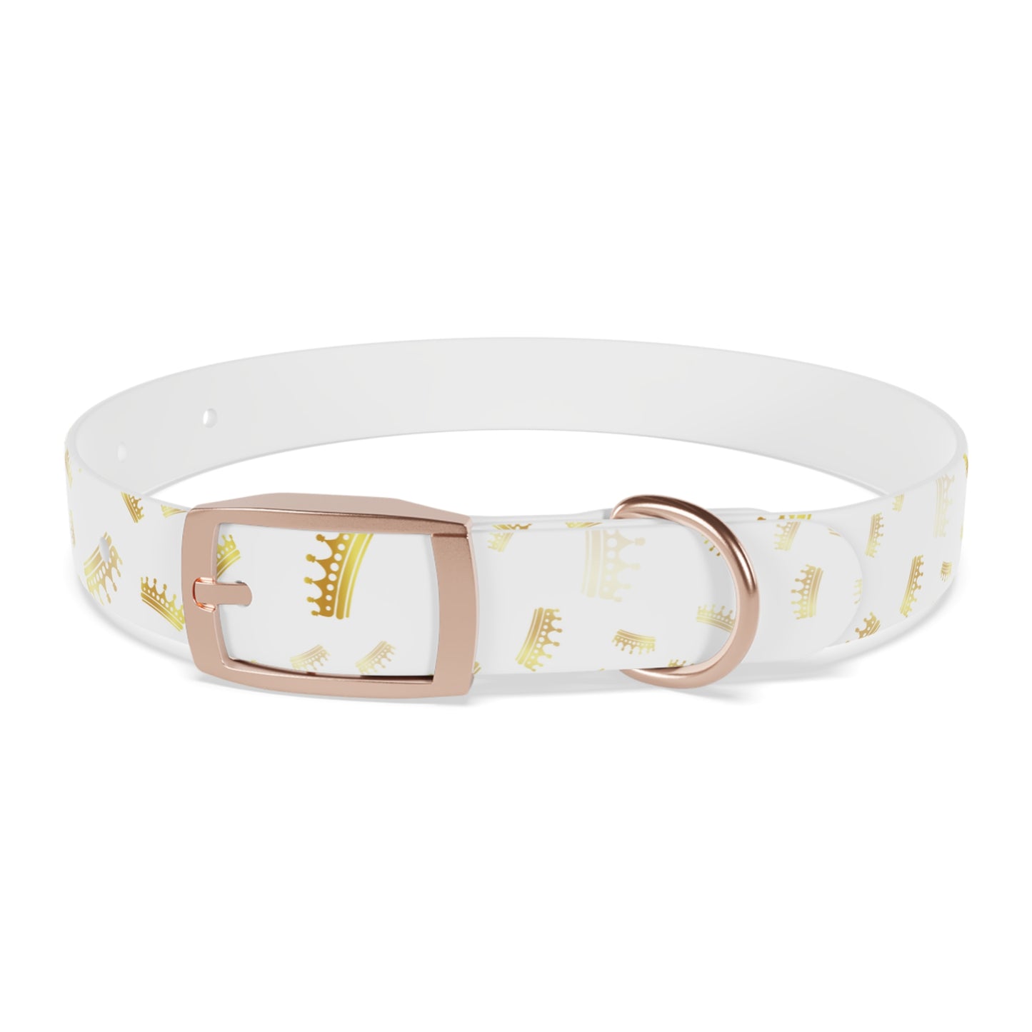 Gold Crown Pattern Dog Collar — Royal Pet Collar for Small & Large Dogs