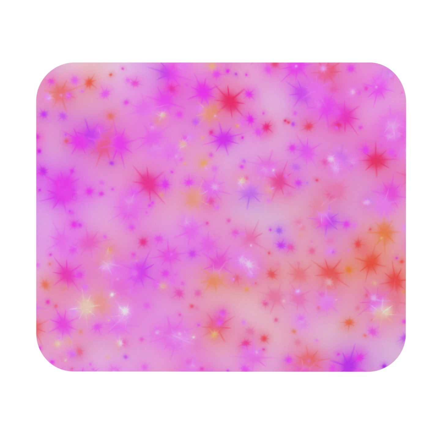 Pink Starburst Mouse Pad — Sparkle Desk Mat for Girls, Teens & Gamers