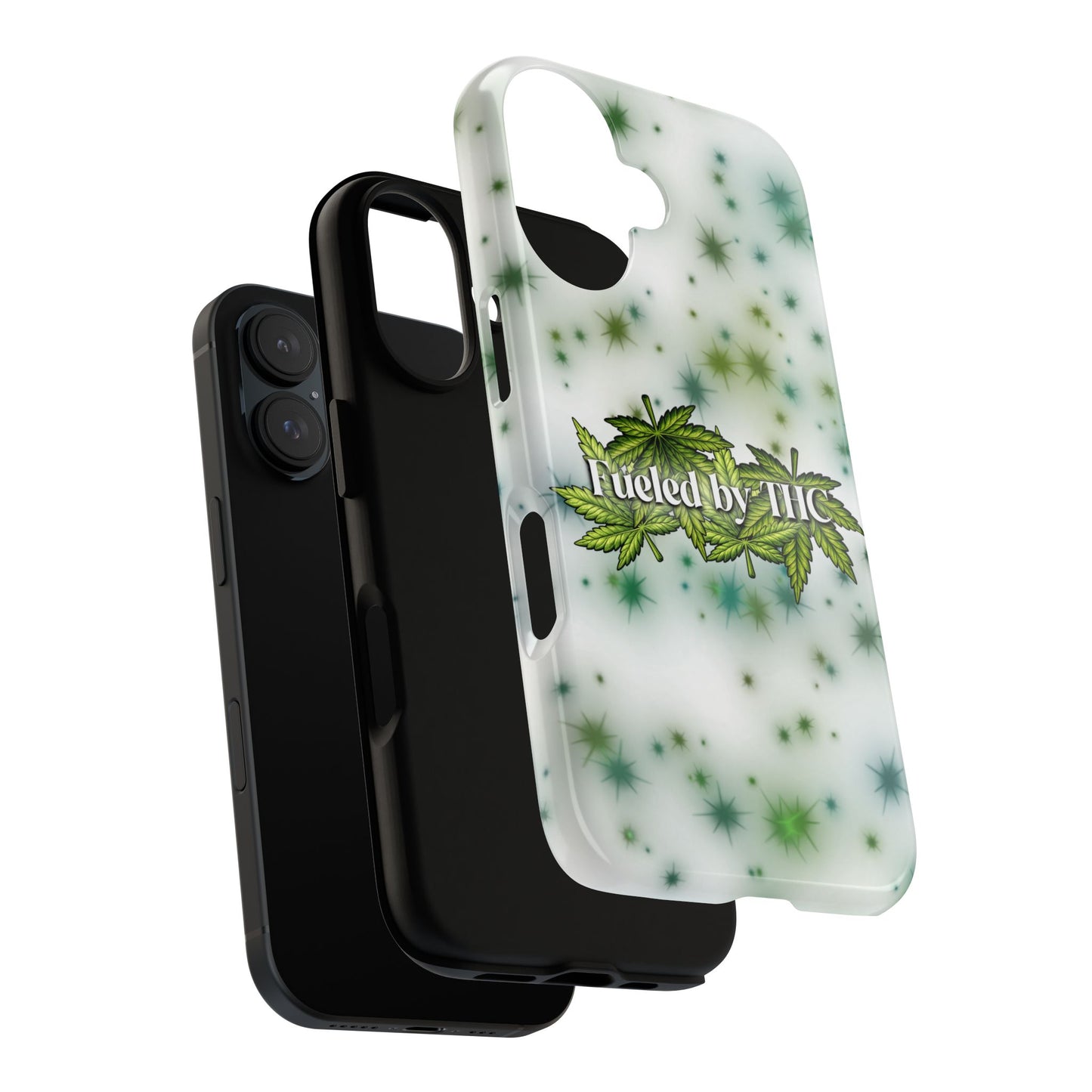 Phone Case — “Fueled by THC” Green Leaf Design