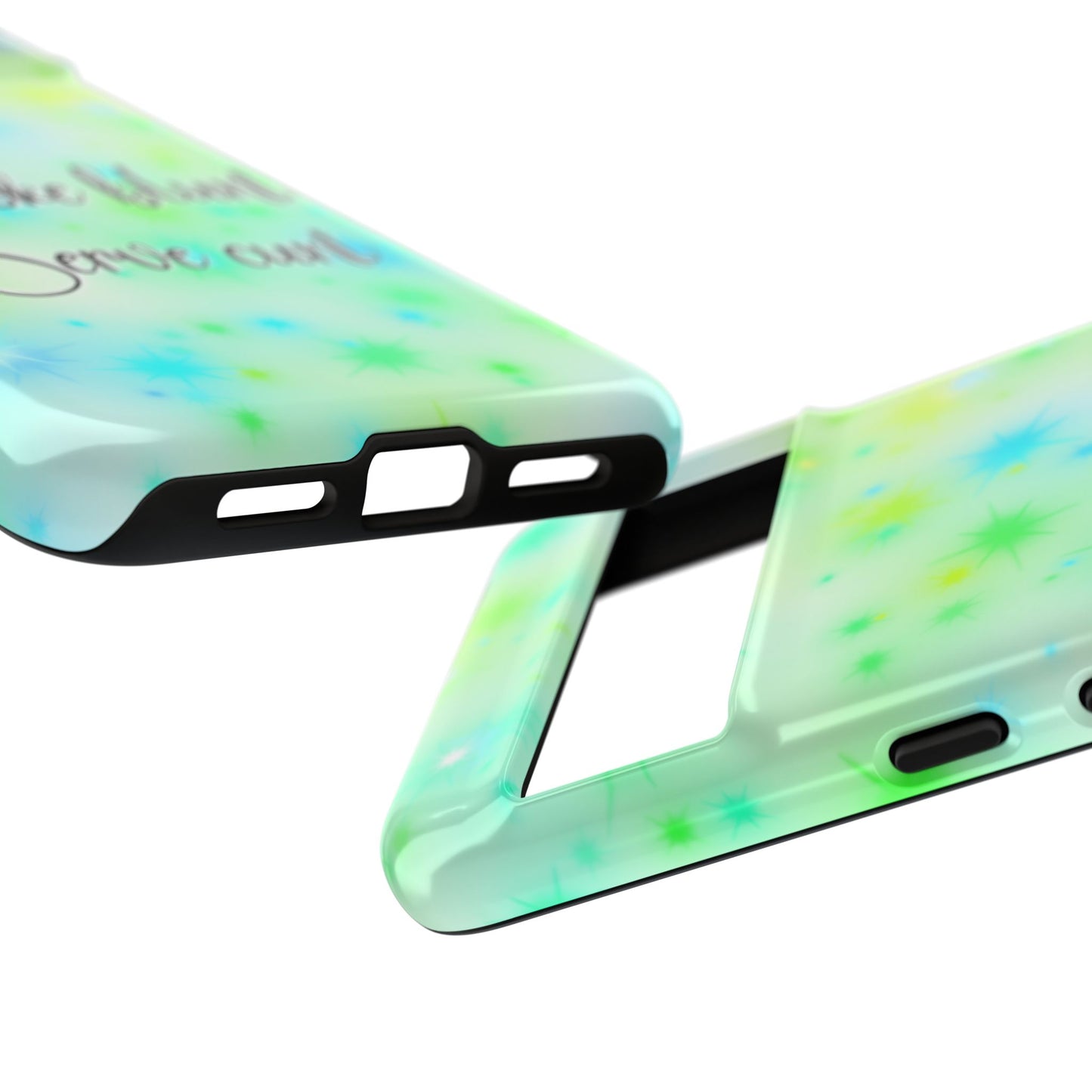 Phone Case — "Smoke blunt Serve cunt" Green Starburst Protective Case